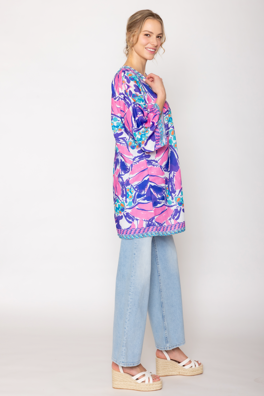 Tropical Print Poncho - Charming Charlie