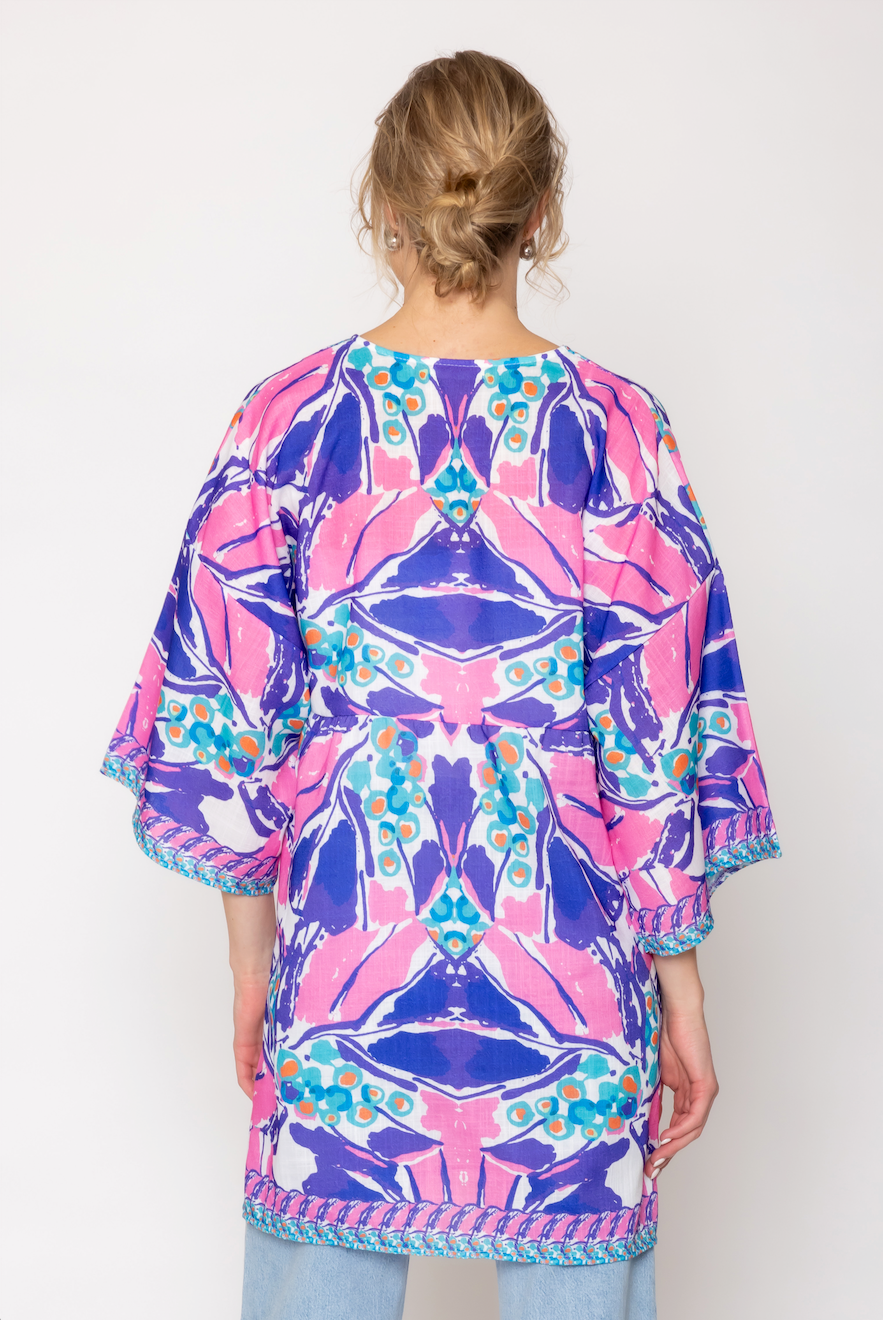 Tropical Print Poncho - Charming Charlie