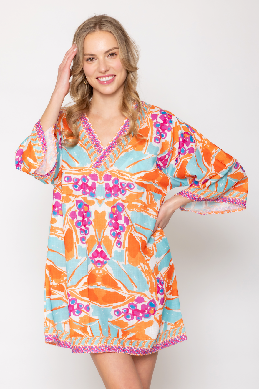 Tropical Print Poncho - Charming Charlie