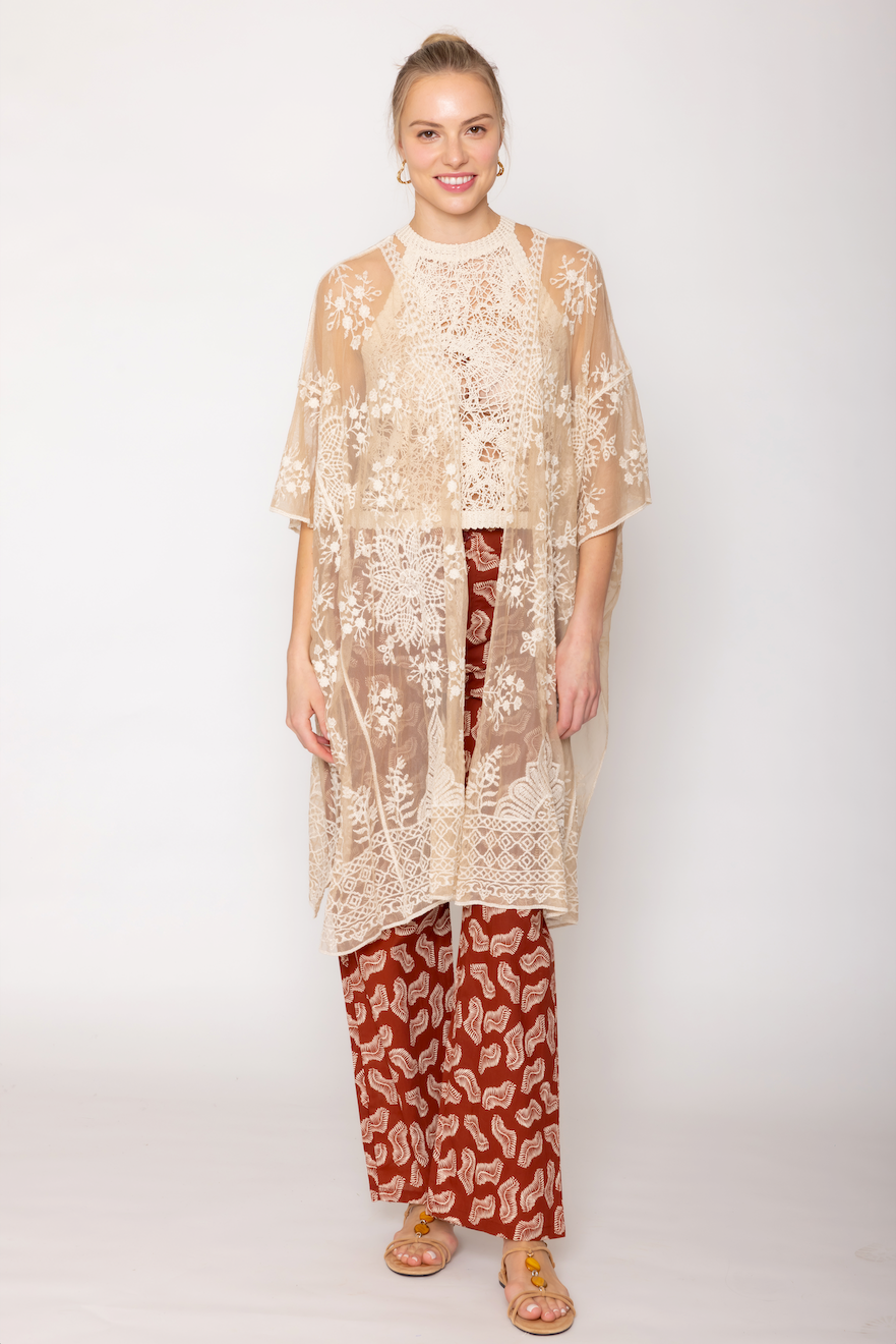 Flower Lace Kimono - Charming Charlie