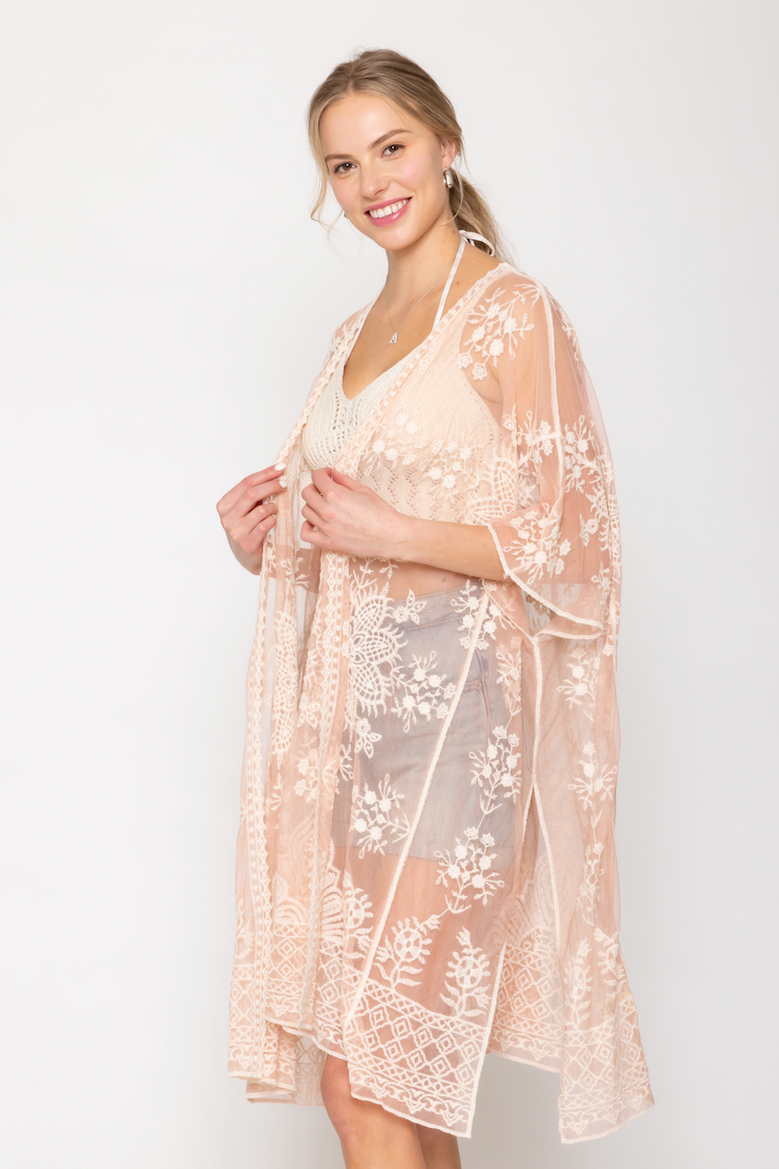 Flower Lace Kimono - Charming Charlie
