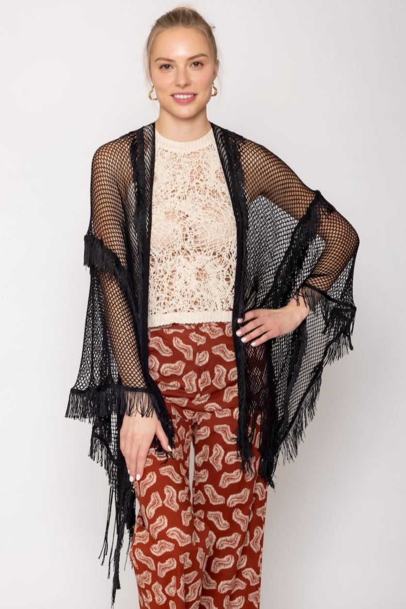 Lurex Tassel Kimono - Charming Charlie