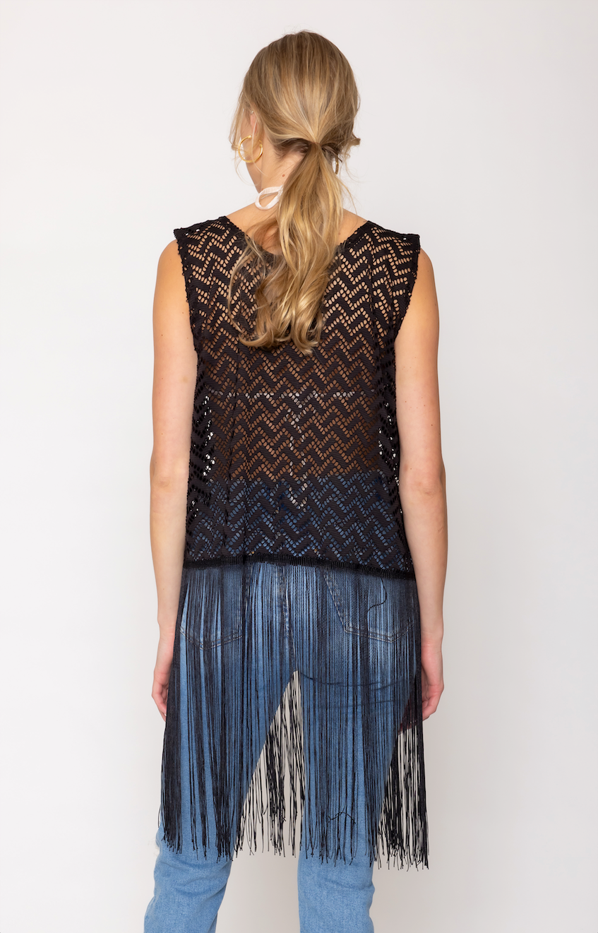 Crochet Poncho with Fringe - Charming Charlie