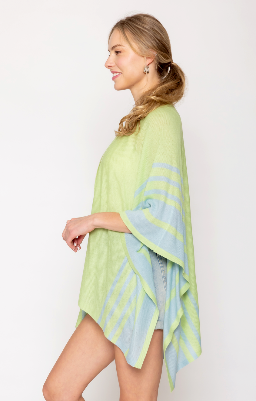 Two Tone Border Ruana - Charming Charlie