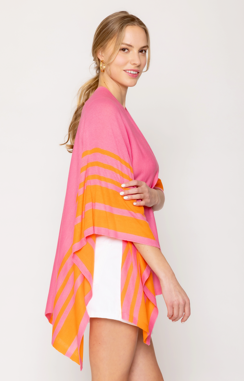 Two Tone Border Ruana - Charming Charlie