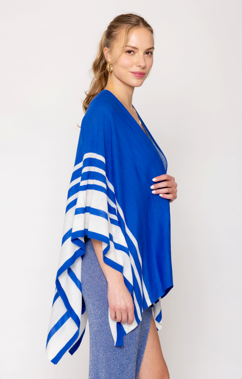 Two Tone Border Ruana - Charming Charlie