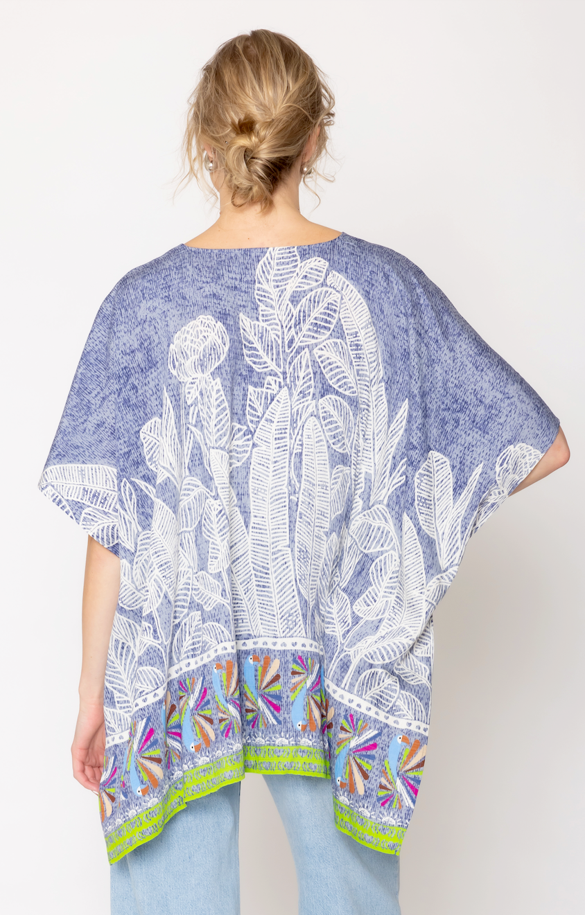 Leaf Print Poncho - Charming Charlie