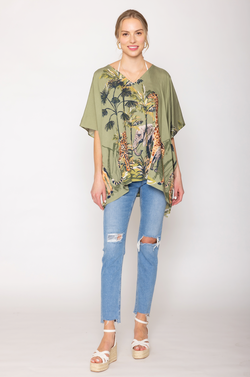 Animal Print Poncho - Charming Charlie