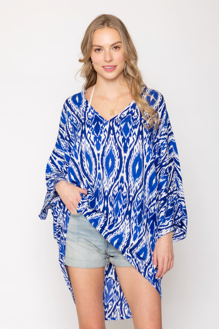 Ikat Hi-Lo Tunic Poncho - Charming Charlie