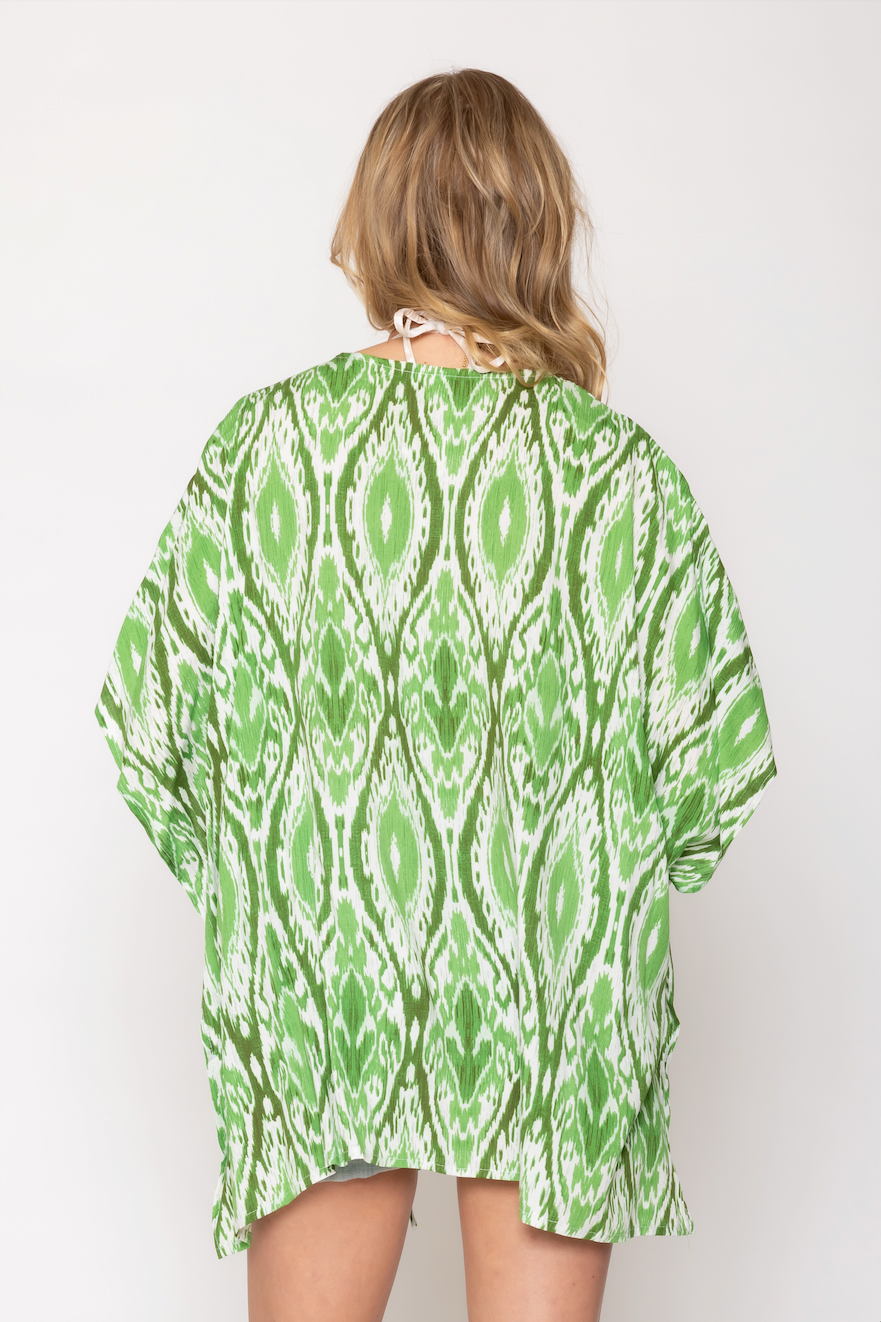Cinch Front Ikat Poncho - Charming Charlie