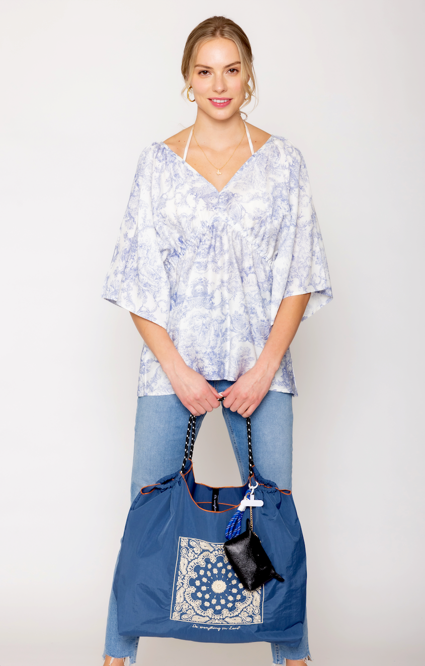 Paisley Pattern Rope Bag - Charming Charlie