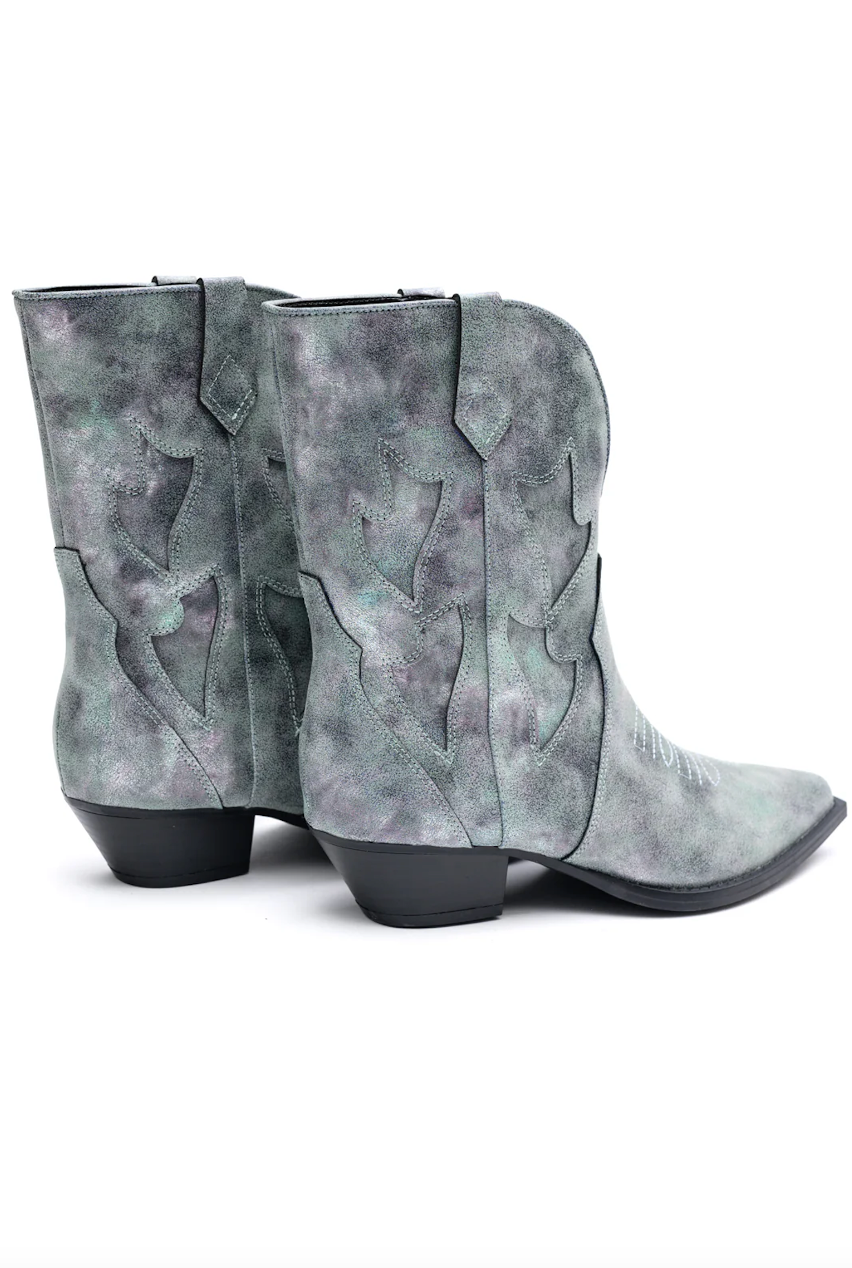 Jersey Metallic Boot in Blue - Charming Charlie