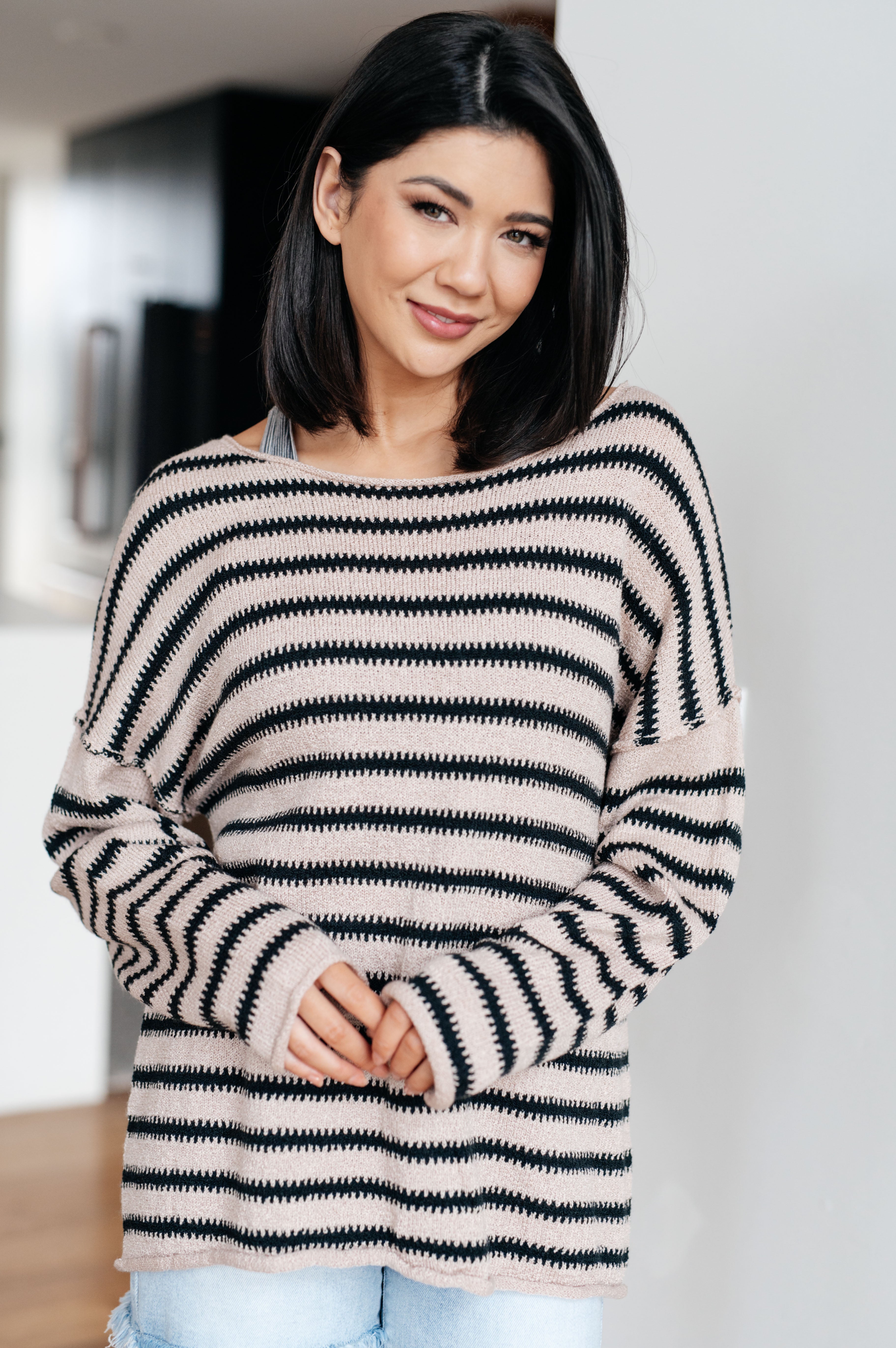 Self Assured Striped Sweater - Charming Charlie