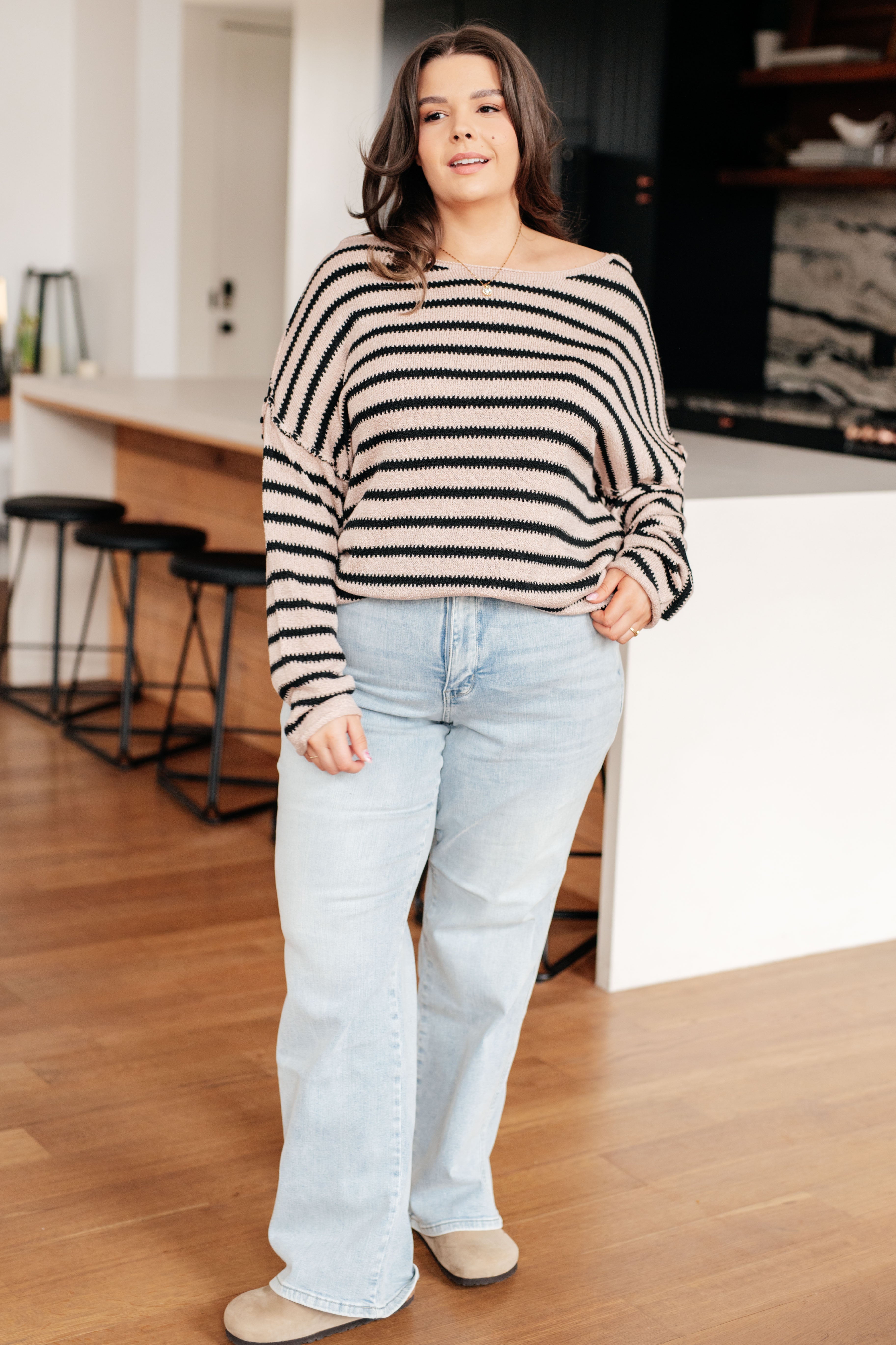 Self Assured Striped Sweater - Charming Charlie