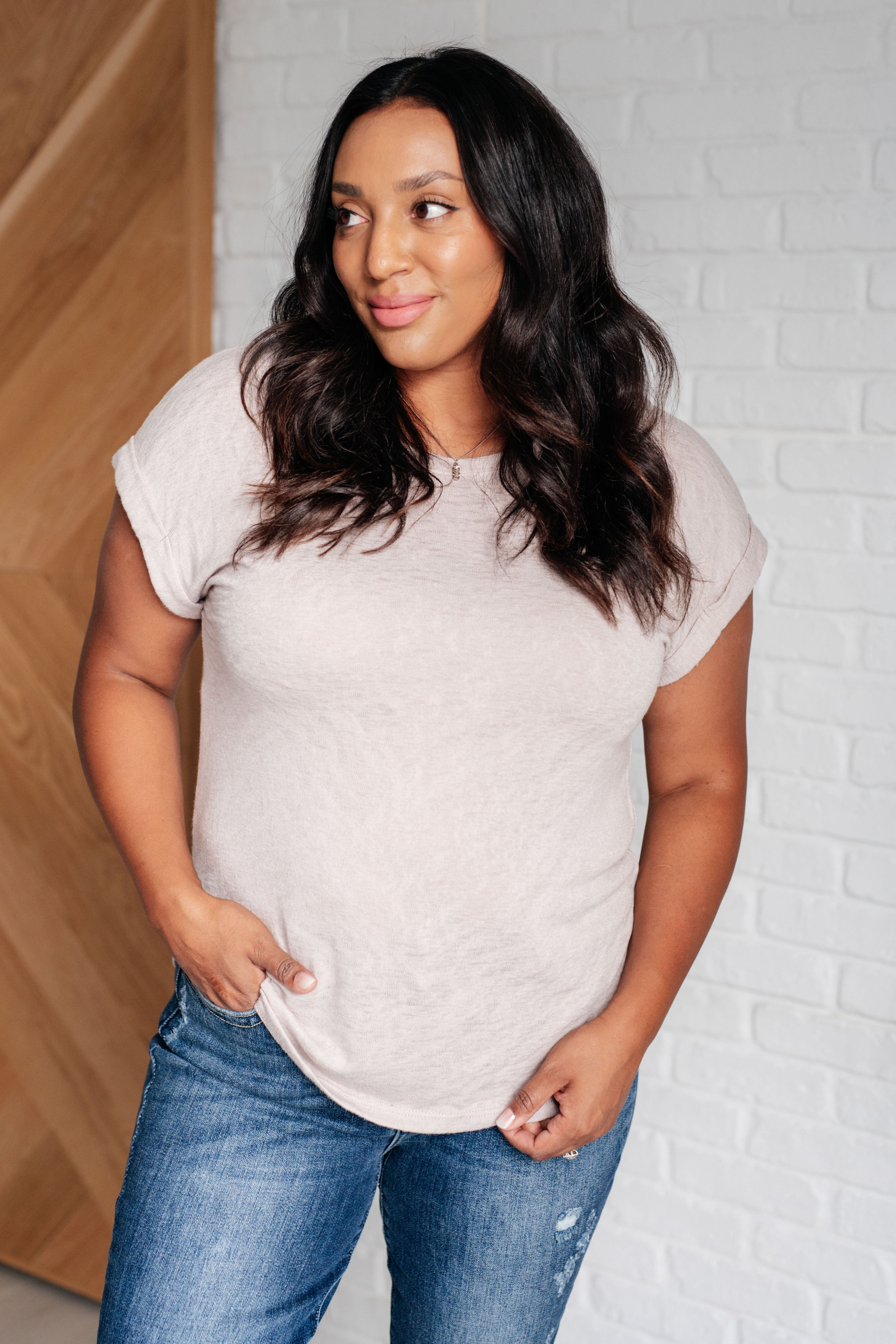 Selfishly Mine T-Shirt in Taupe - Charming Charlie