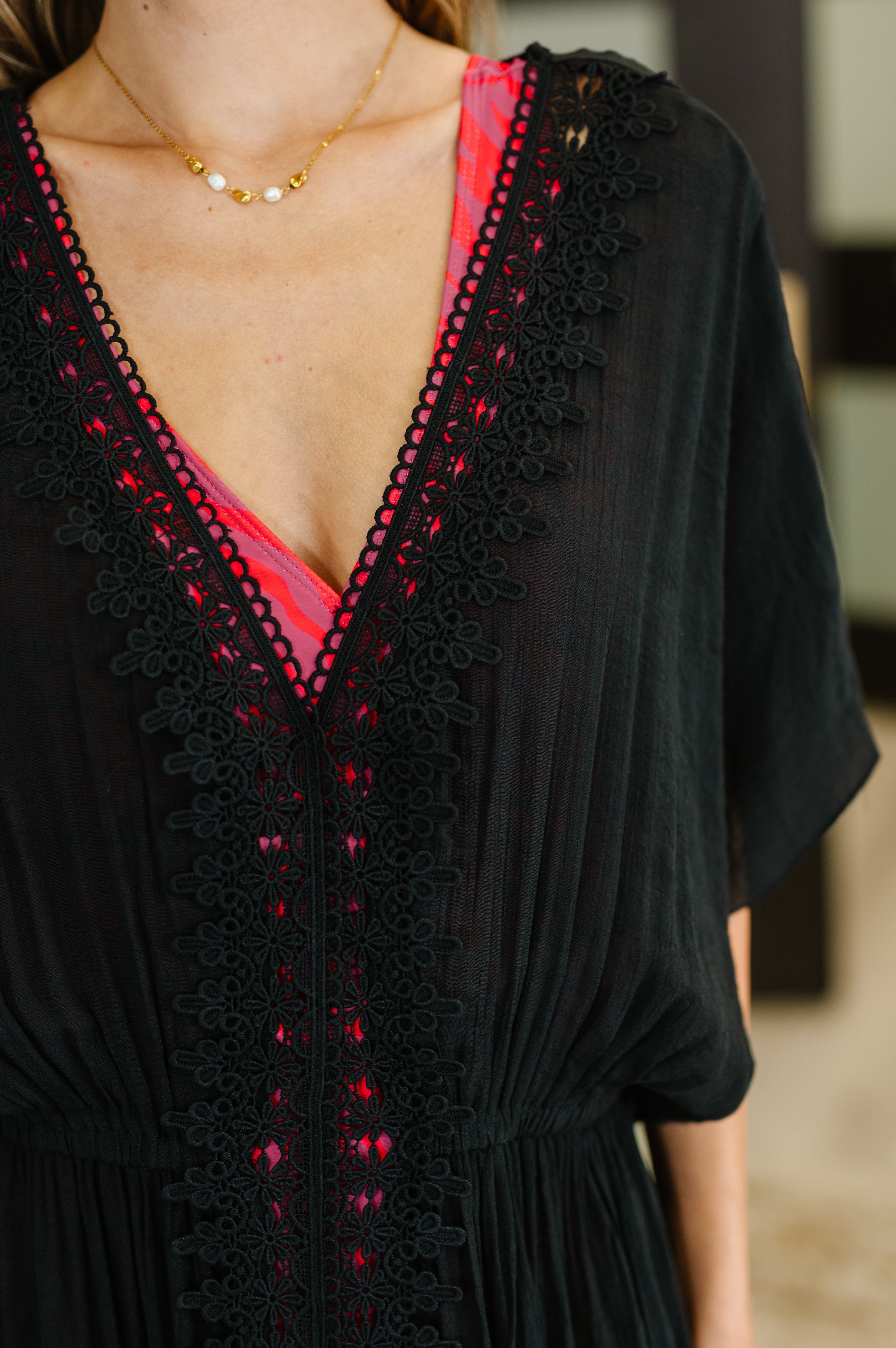 Serena Sands Swim Cover Up in Black - Charming Charlie