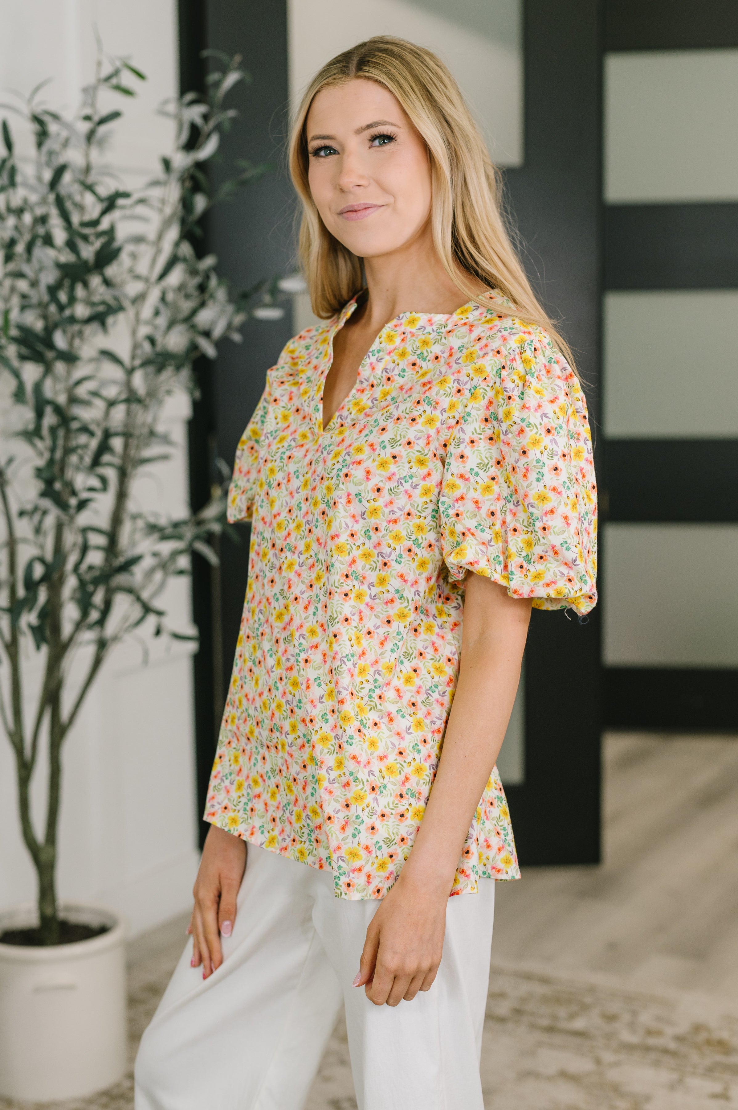 Seven Days a Week Balloon Sleeve Blouse - Charming Charlie
