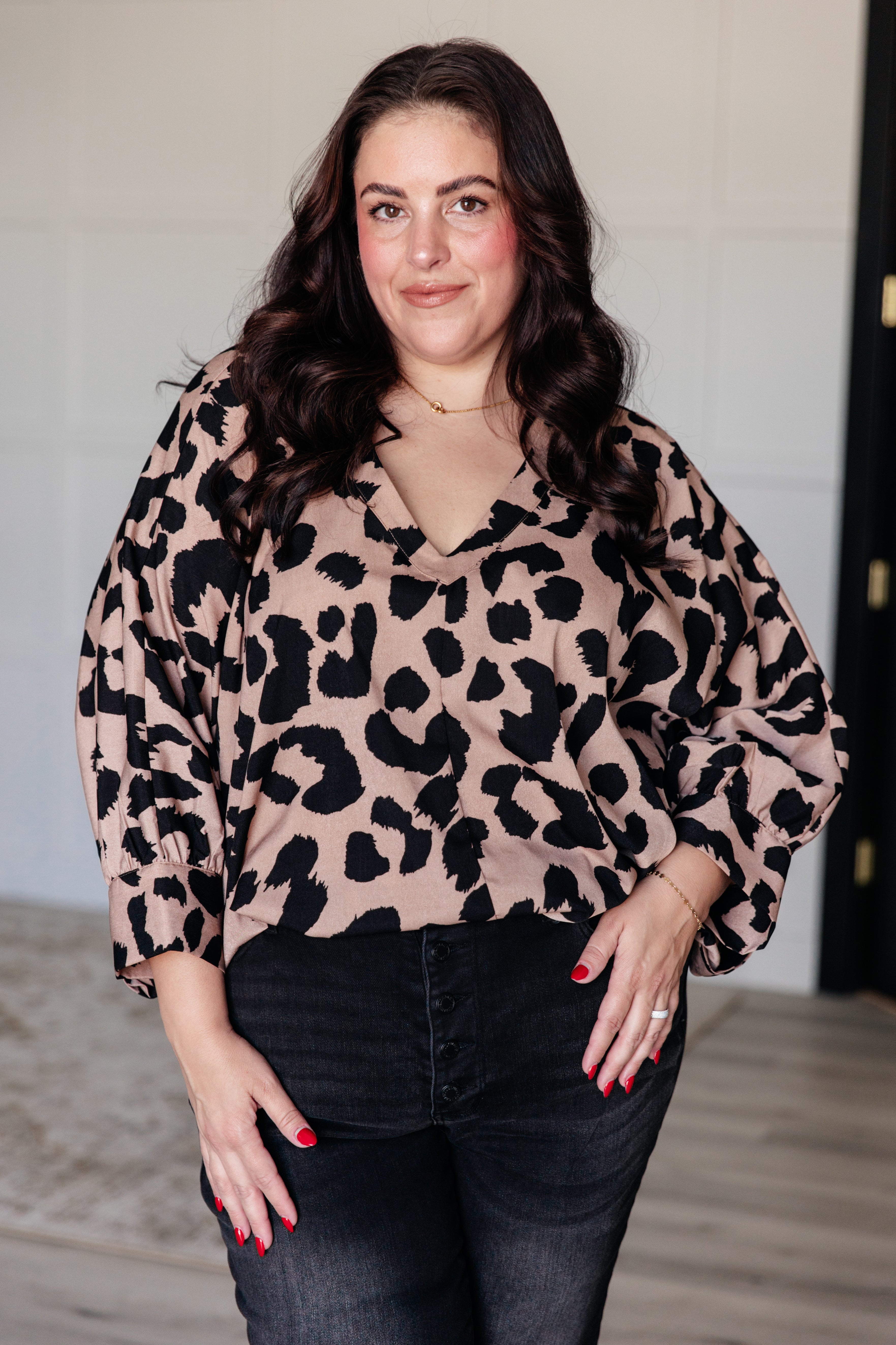 She's Got Eyes of Gold Batwing Blouse - Charming Charlie