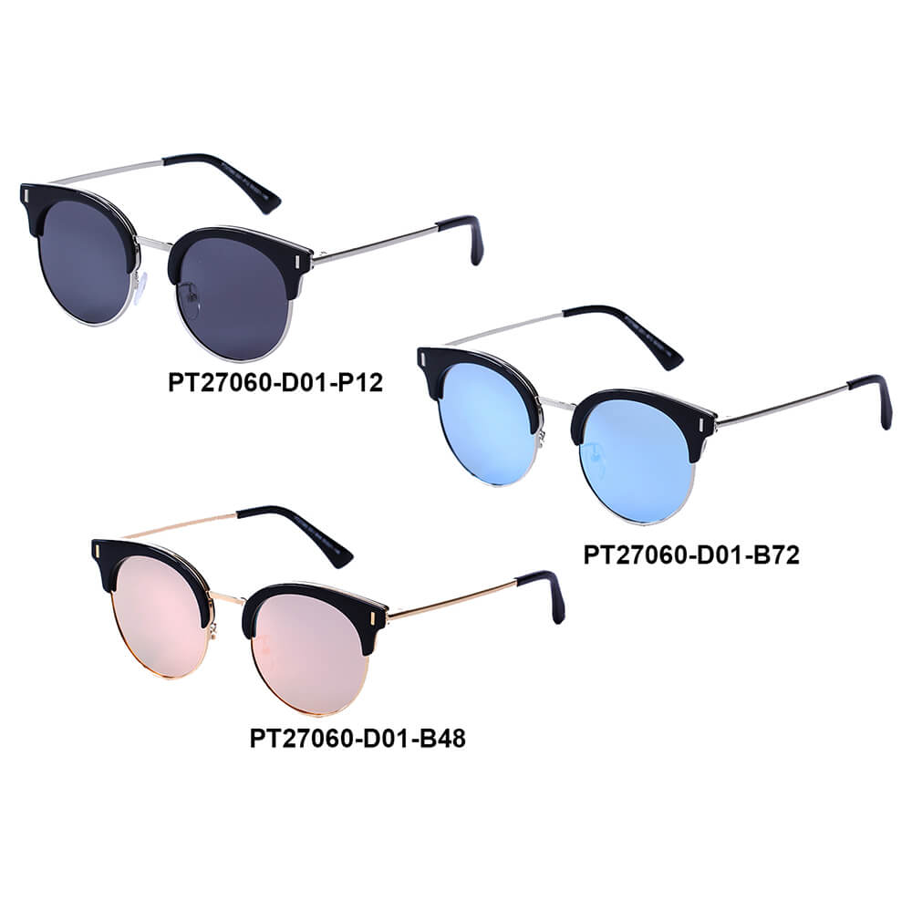 LATINA | SHIVEDA PT27060 - Women Round Cat Eye Fashion Sunglasses - Cramilo Eyewear - Stylish Trendy Affordable Sunglasses Clear Glasses Eye Wear Fashion