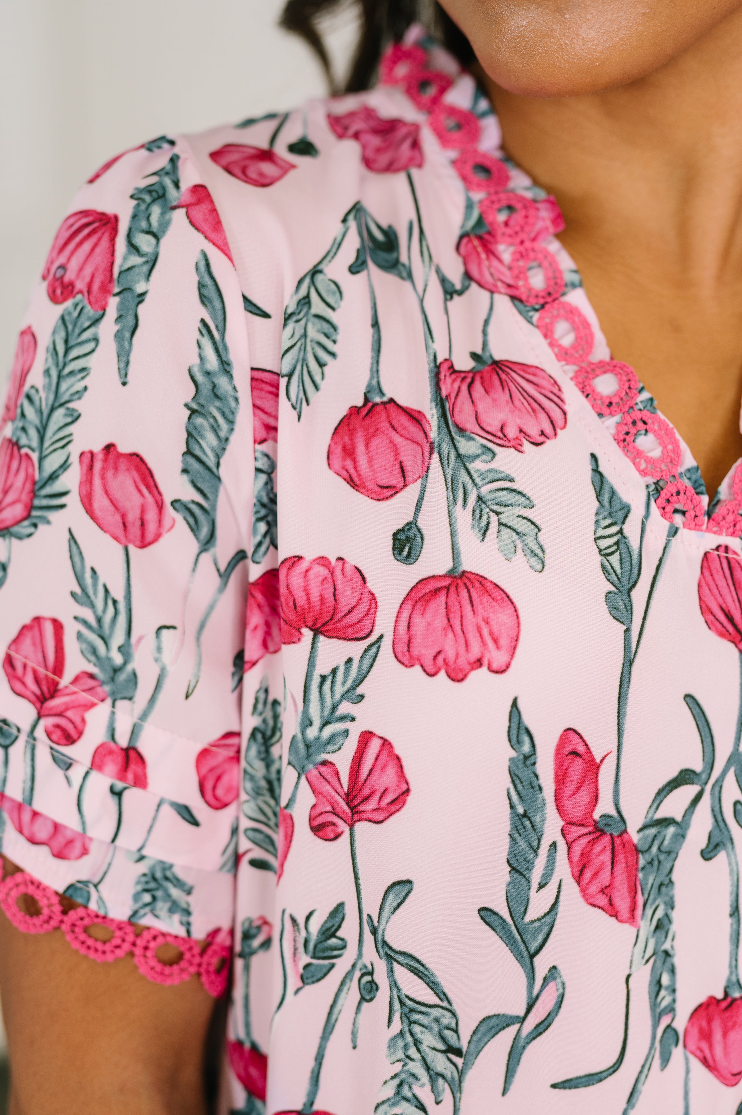 Show me Now Trim Detail Blouse - Charming Charlie
