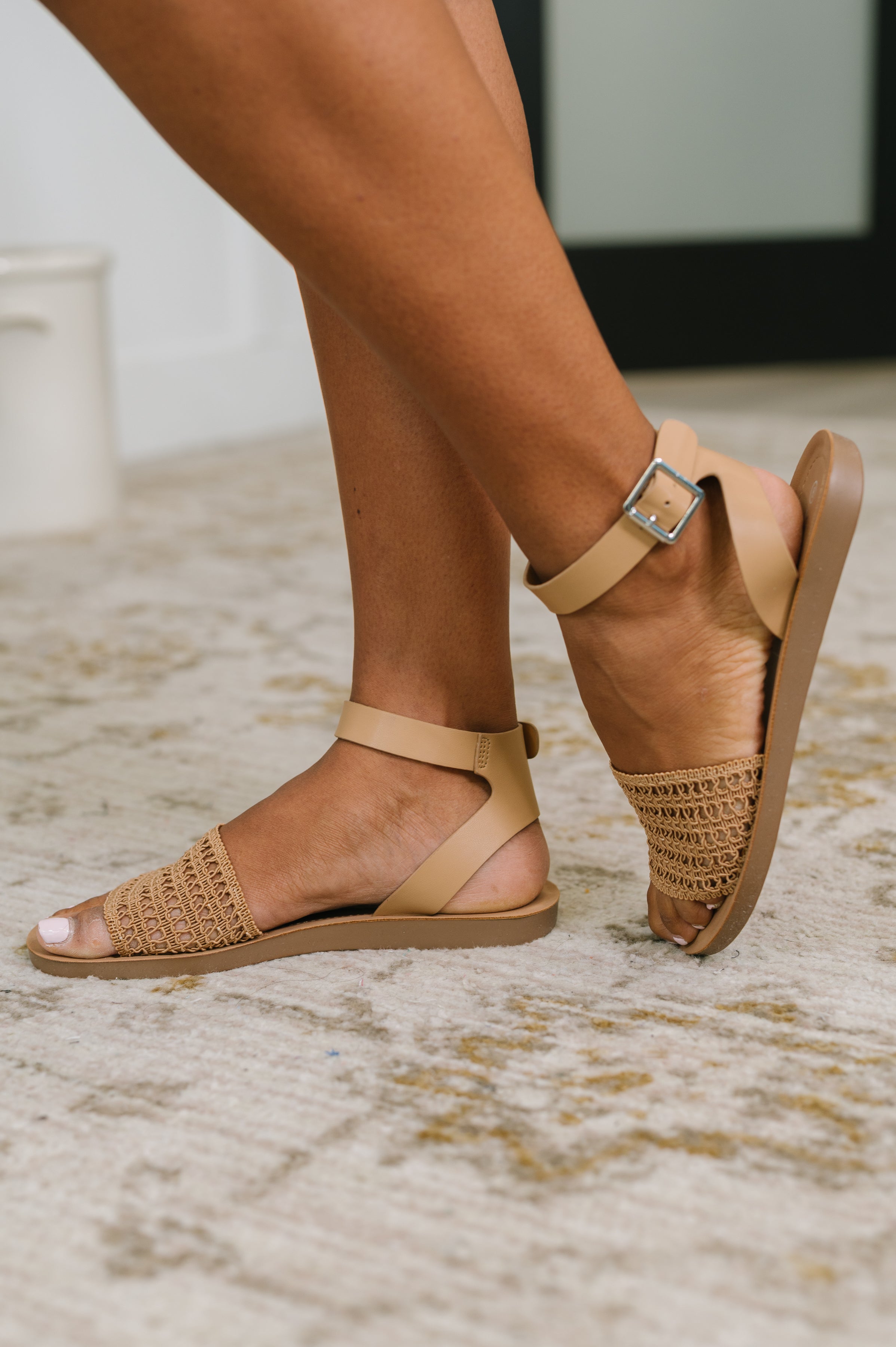 Sibley Sandal in Camel - Charming Charlie