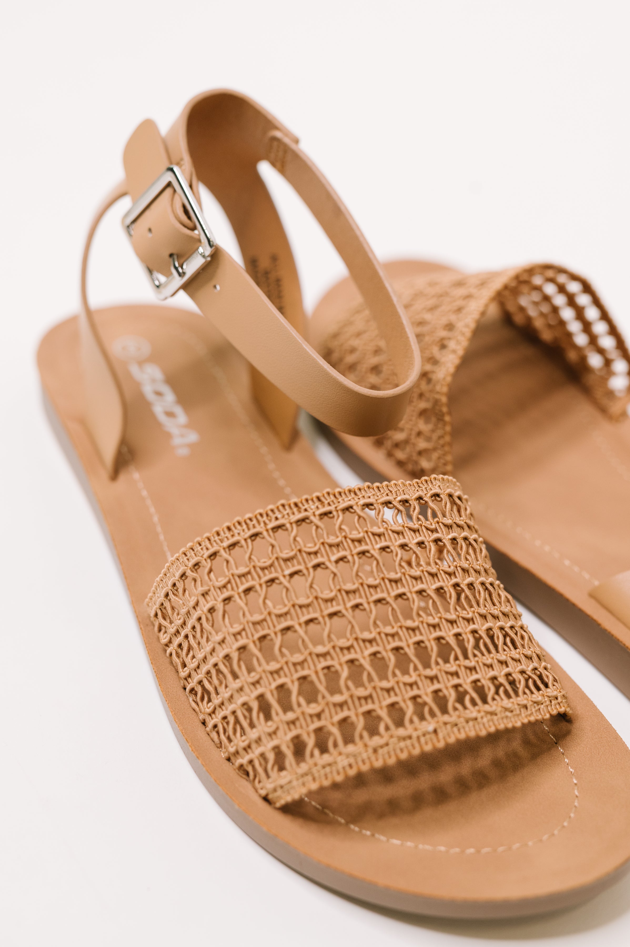 Sibley Sandal in Camel - Charming Charlie