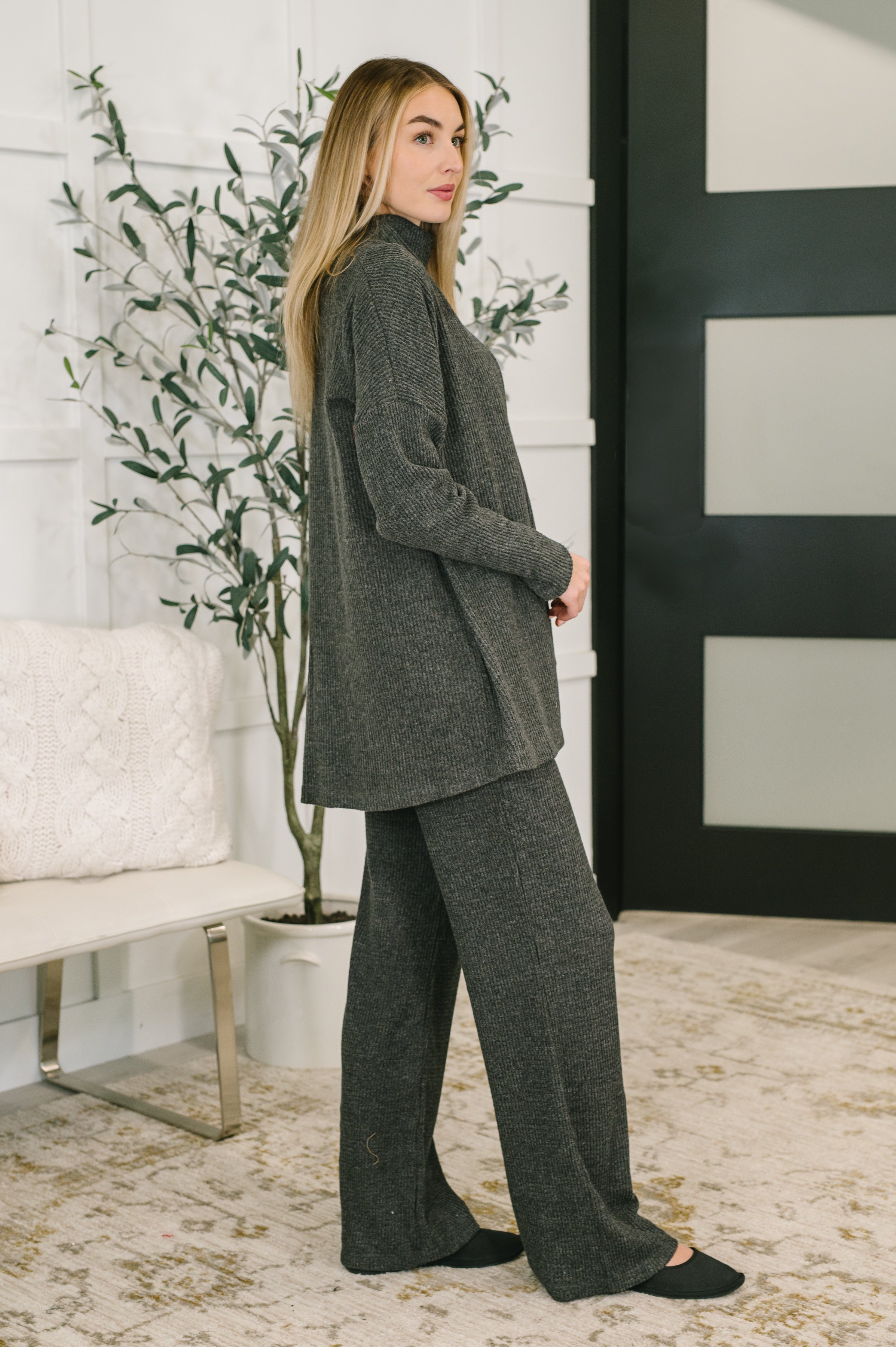 Signature Open Front Cardigan Set in Black - Charming Charlie