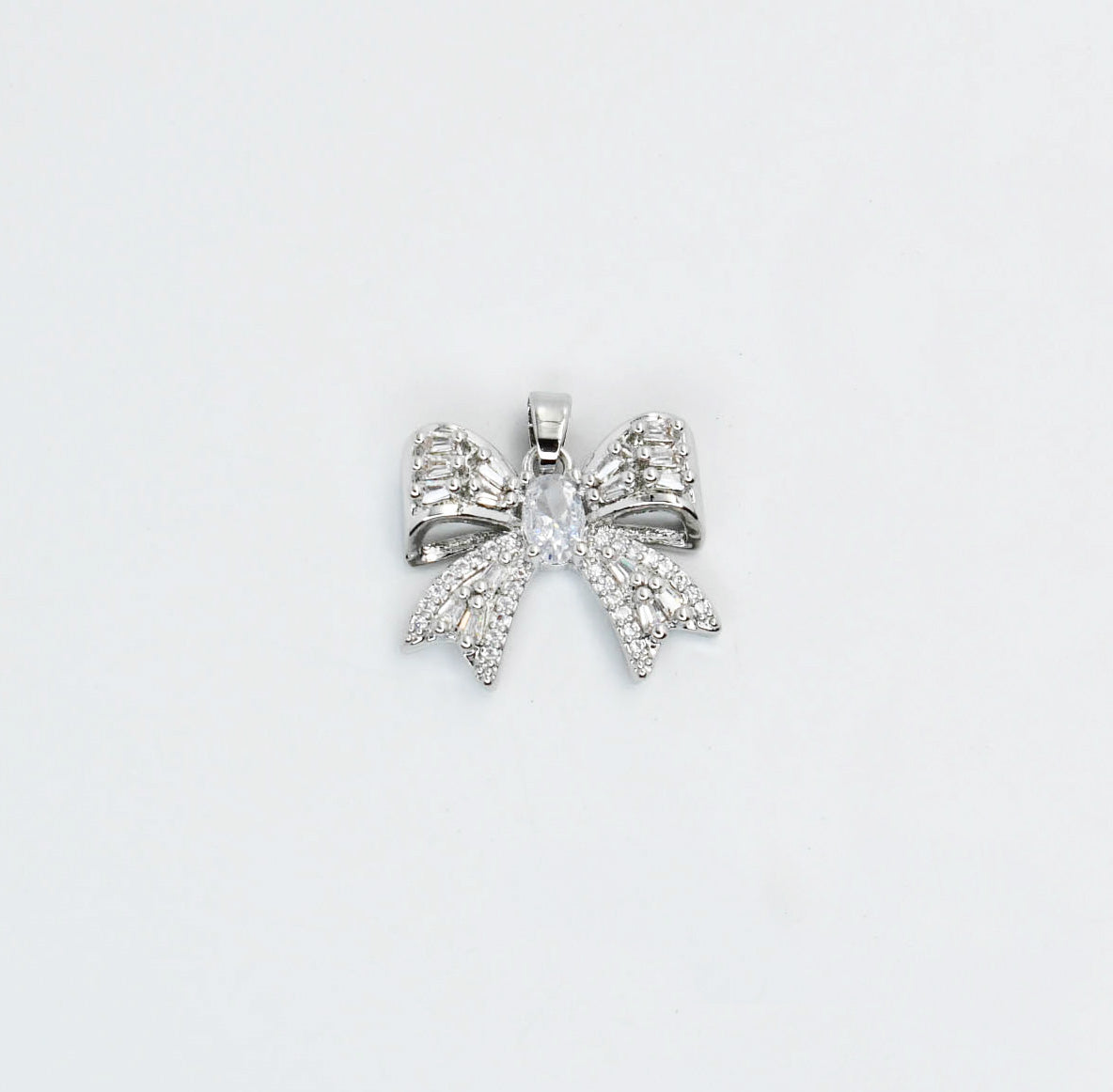 Silver Big Bow Charm CH-50 - Charming Charlie