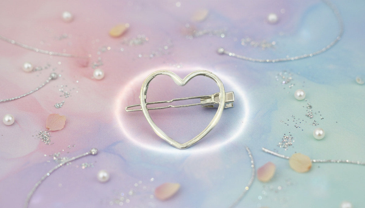 Silver Heart Hair Clip - Charming Charlie