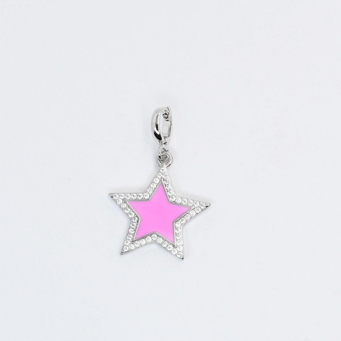 Silver Pink Star Charm - Charming Charlie