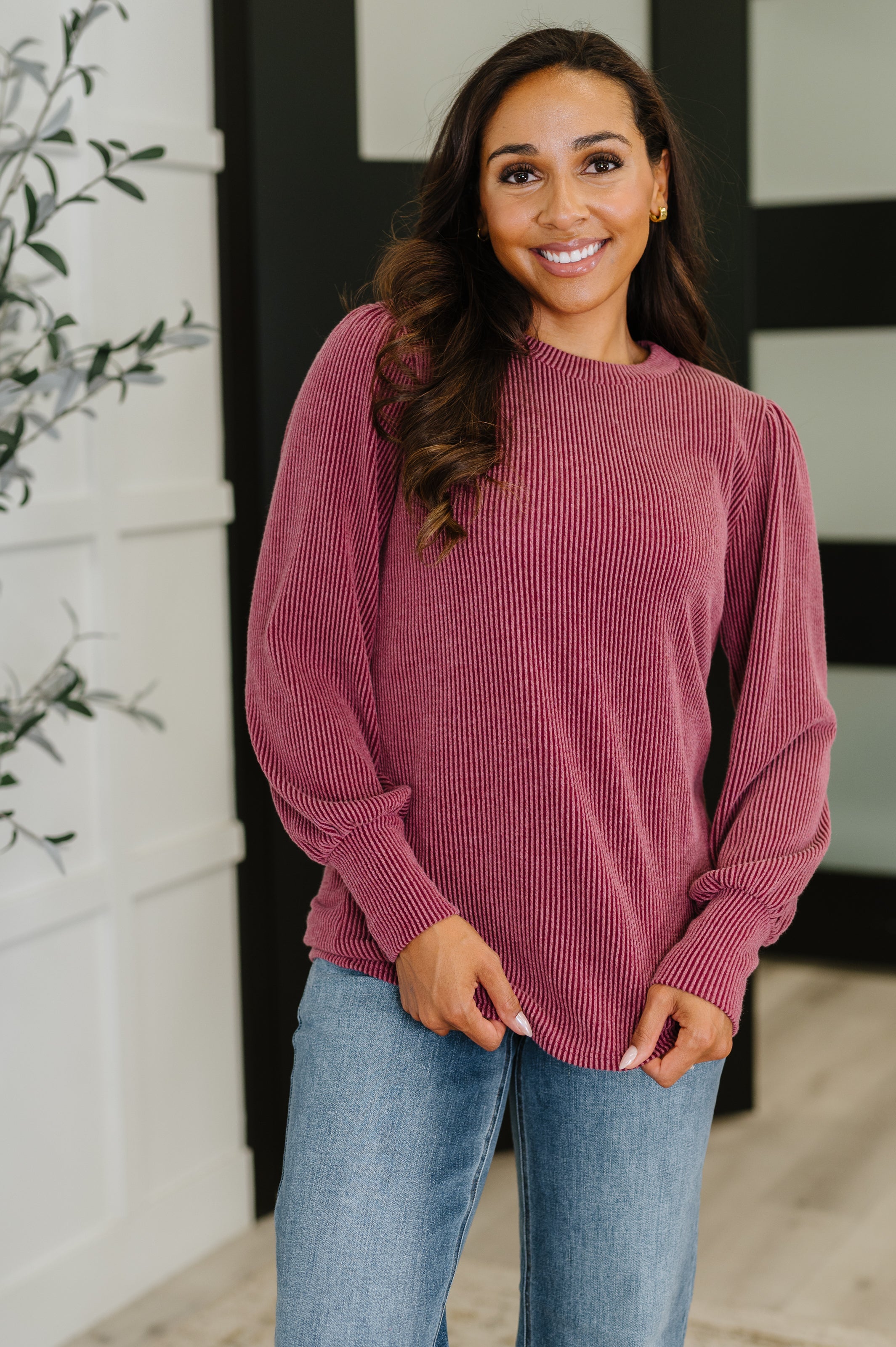Simply Styled Balloon Sleeve Knit Top - Charming Charlie
