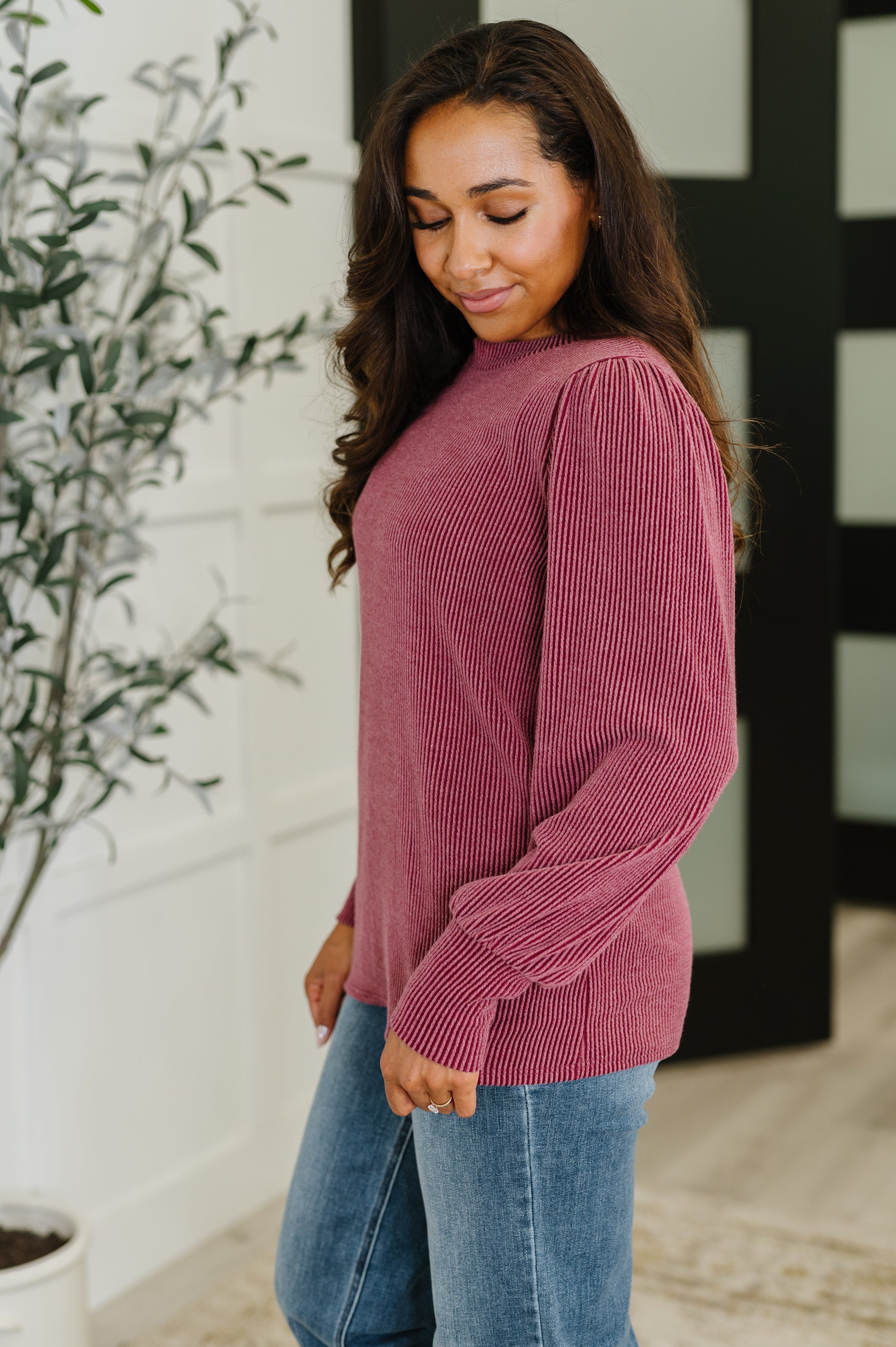 Simply Styled Balloon Sleeve Knit Top - Charming Charlie