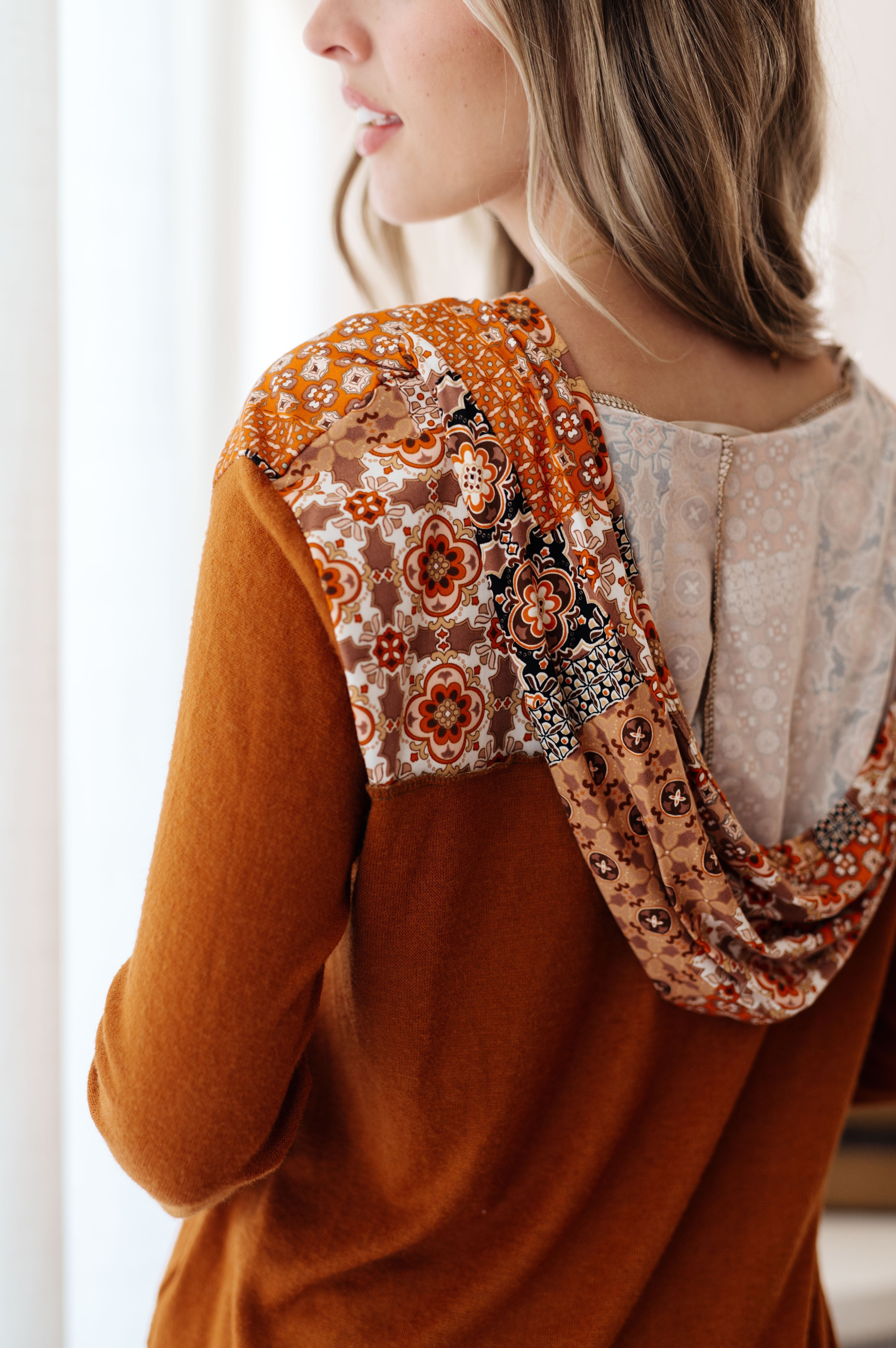 Sipping Iced Tea Mixed Print Hoodie - Charming Charlie