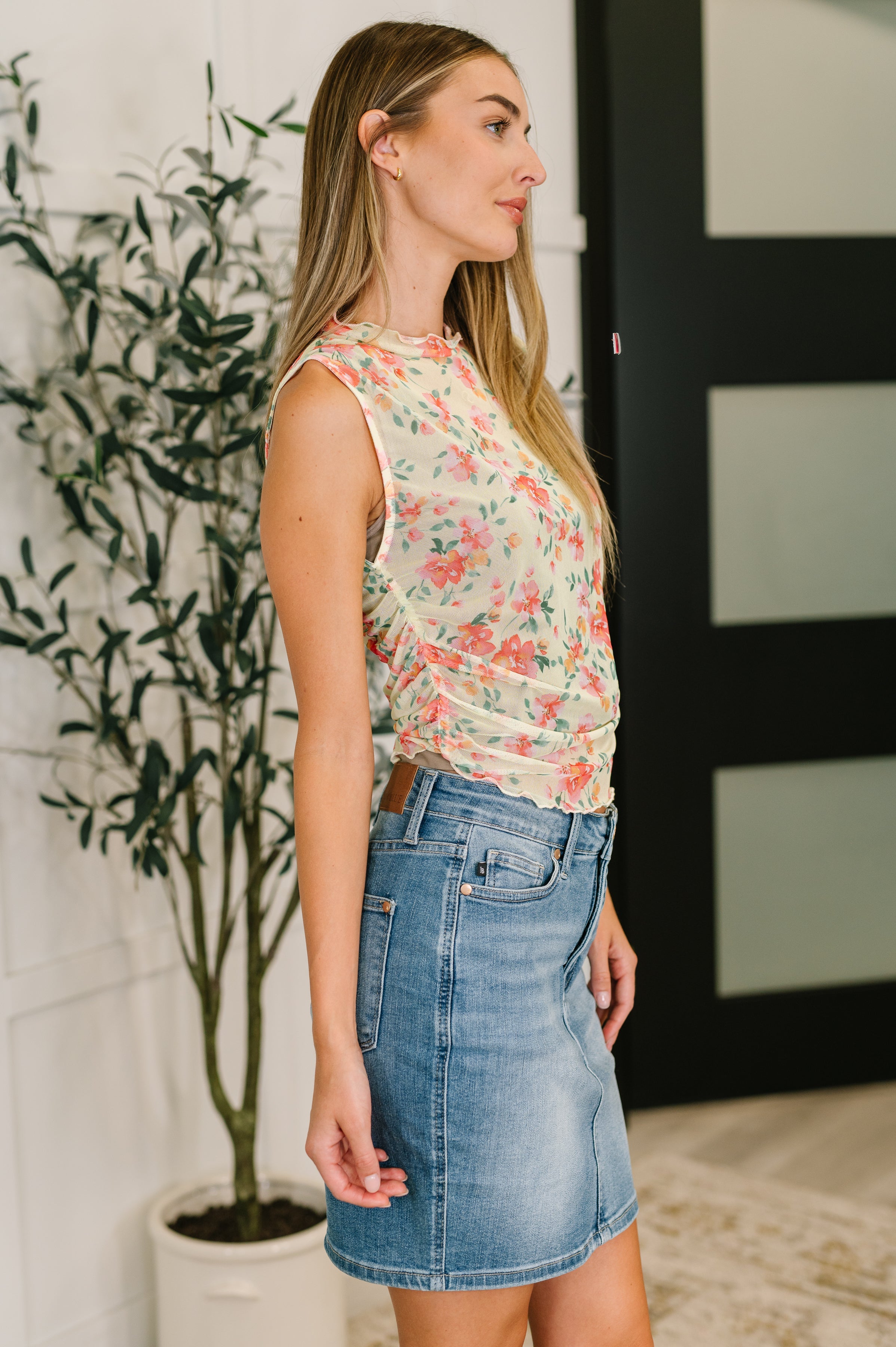 Snatched & Sassy Sheer Layering Top in Chartreuse - Charming Charlie