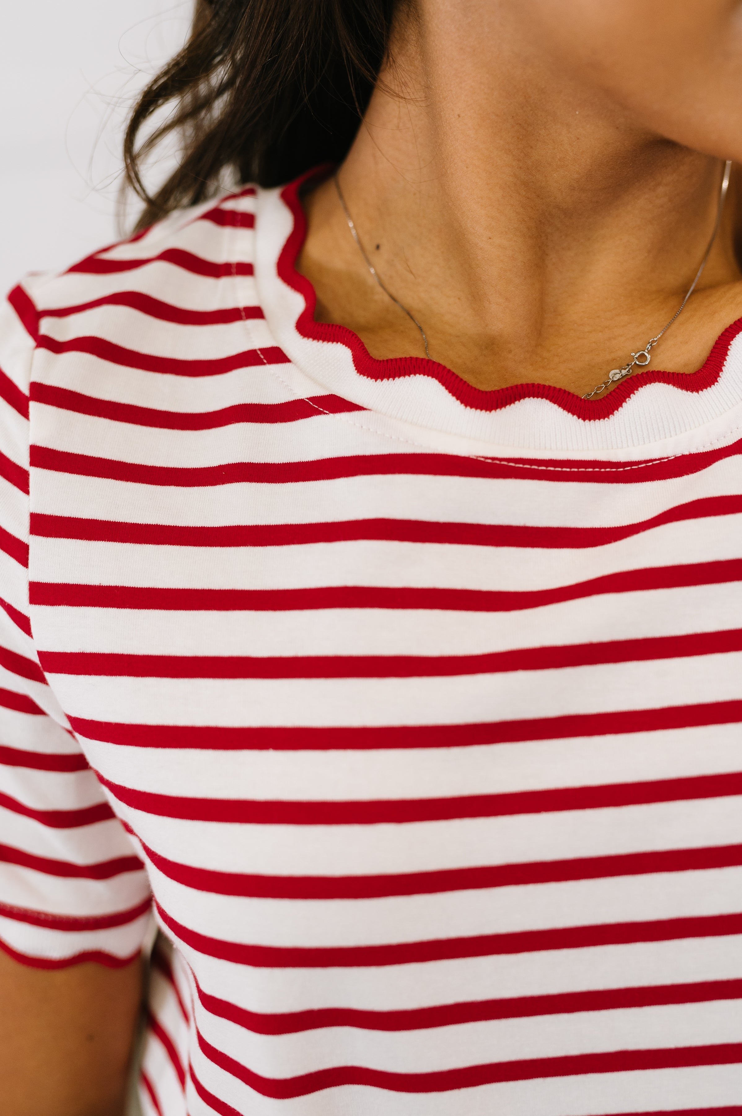 Something New Scalloped Hem Top - Charming Charlie