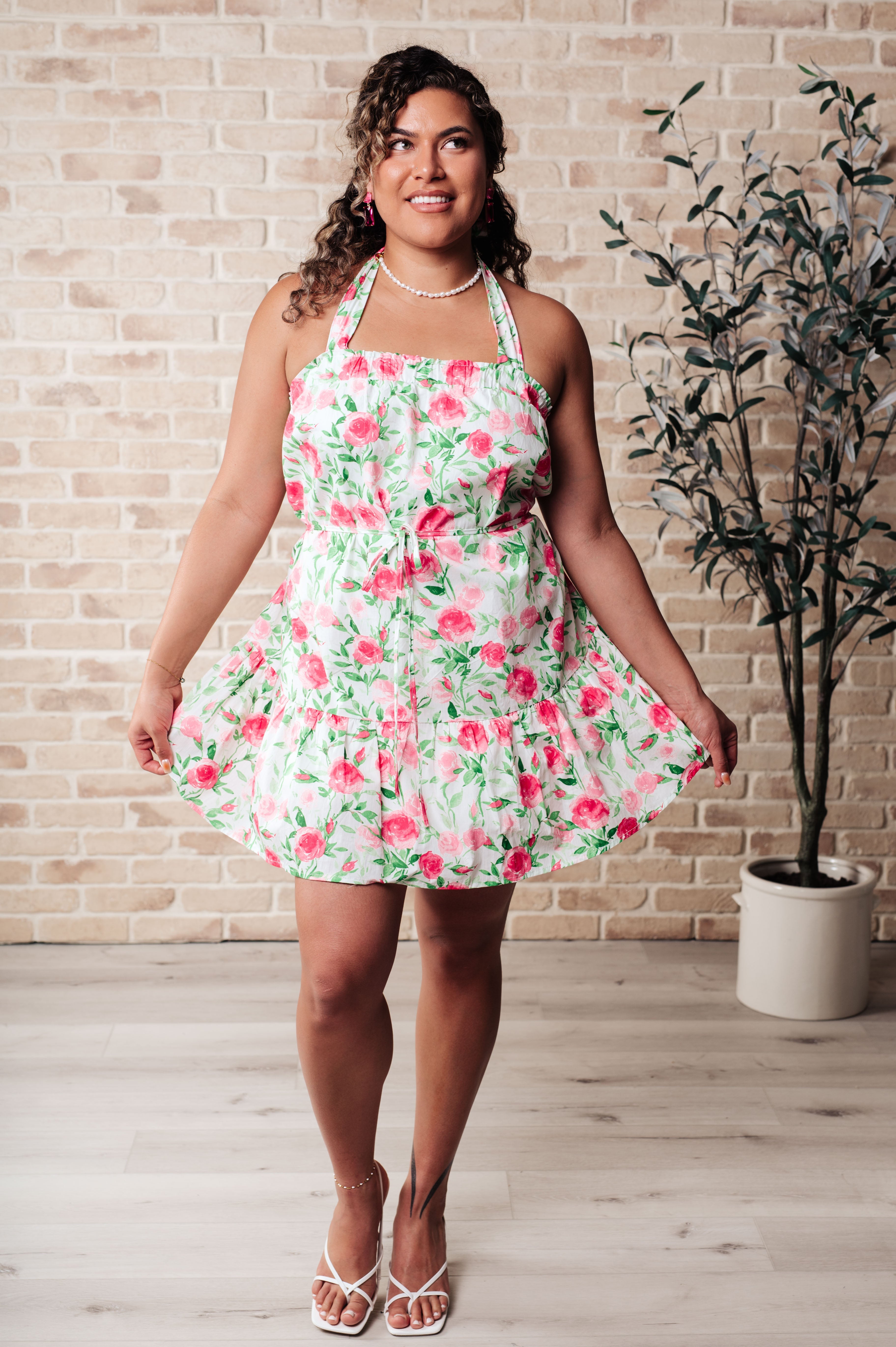 Soul Tied Floral Dress in Pink - Charming Charlie