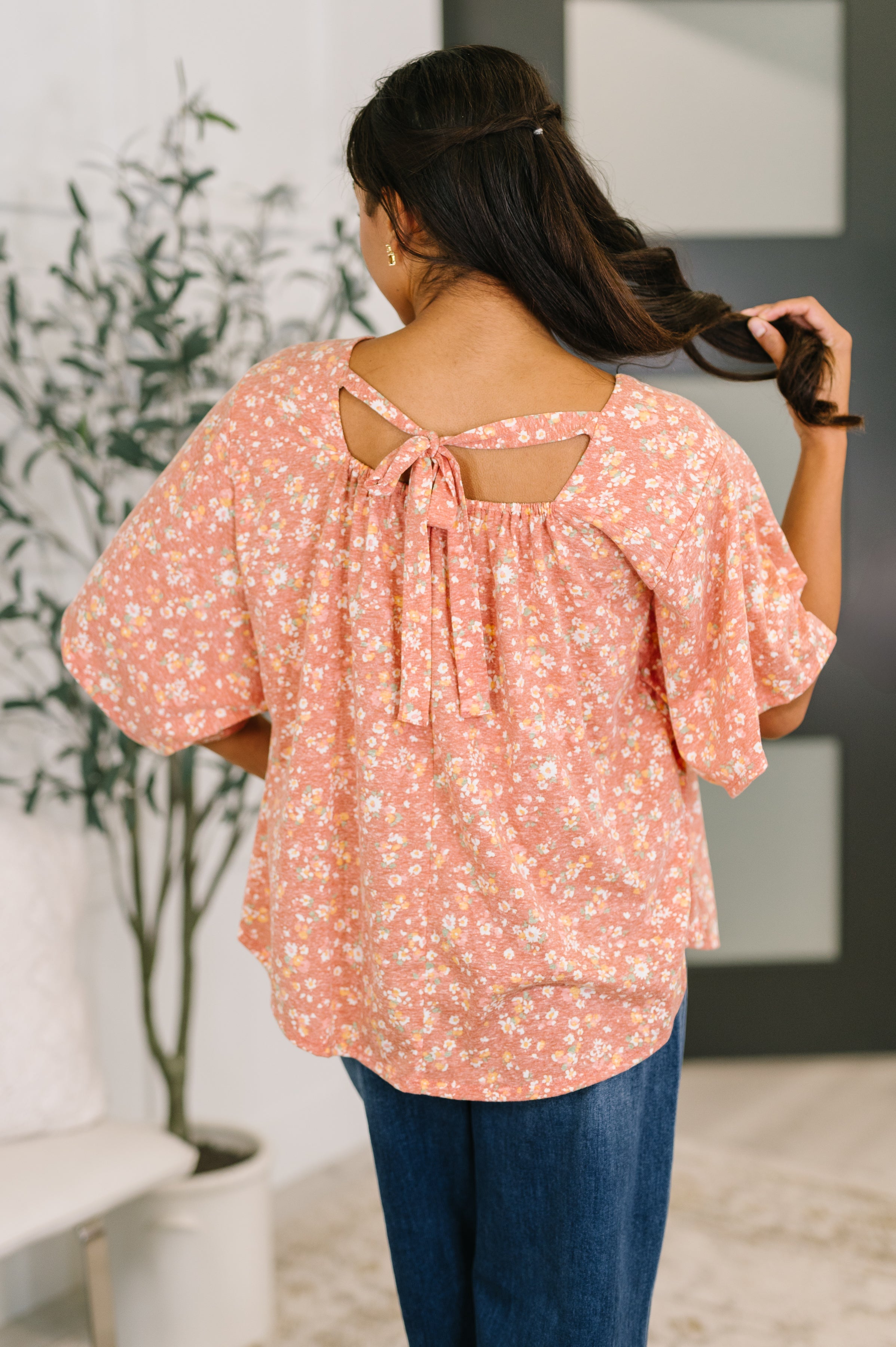 Spring Breeze Square Beck Top in Dusty Rose - Charming Charlie