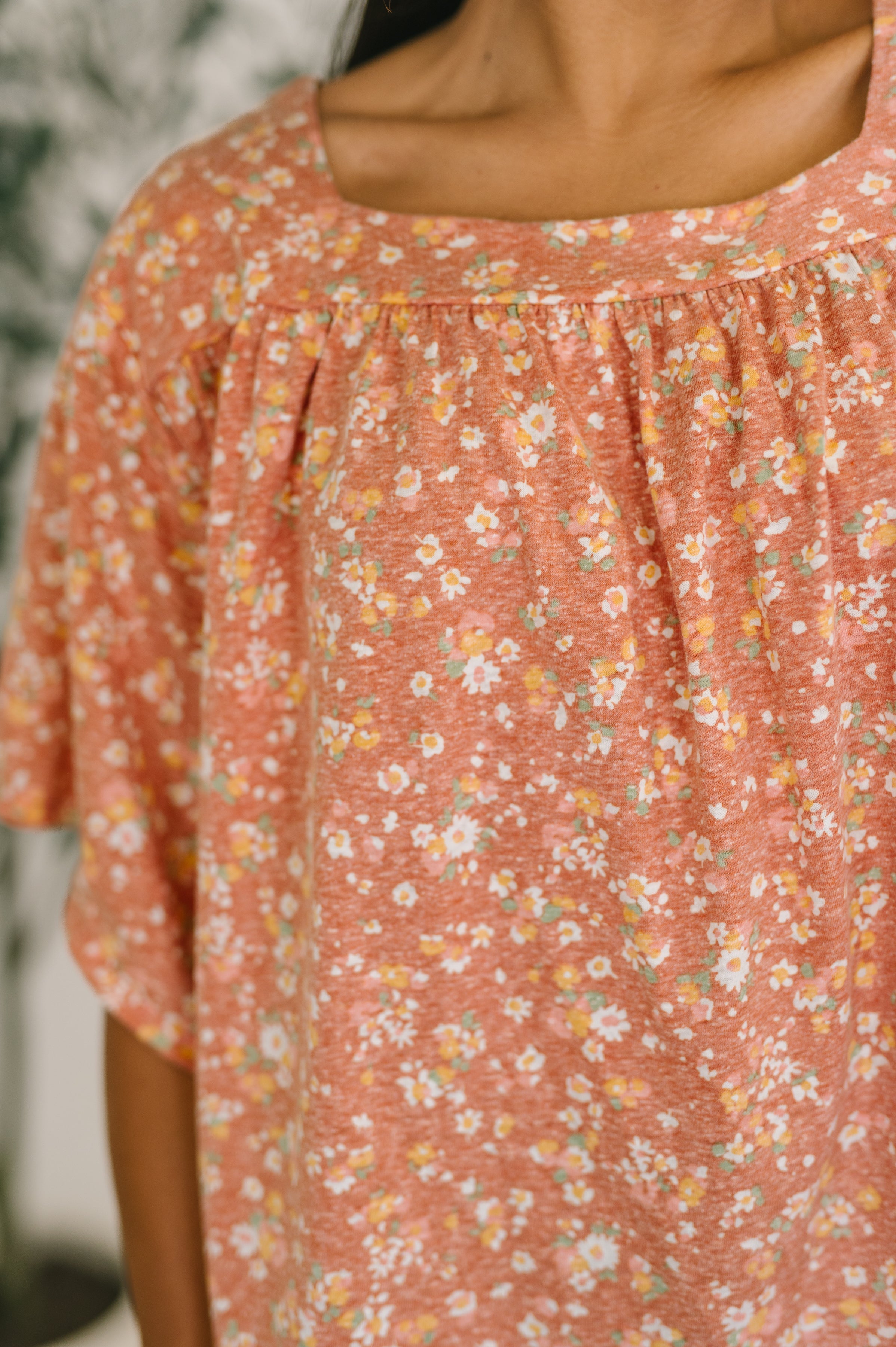 Spring Breeze Square Beck Top in Dusty Rose - Charming Charlie