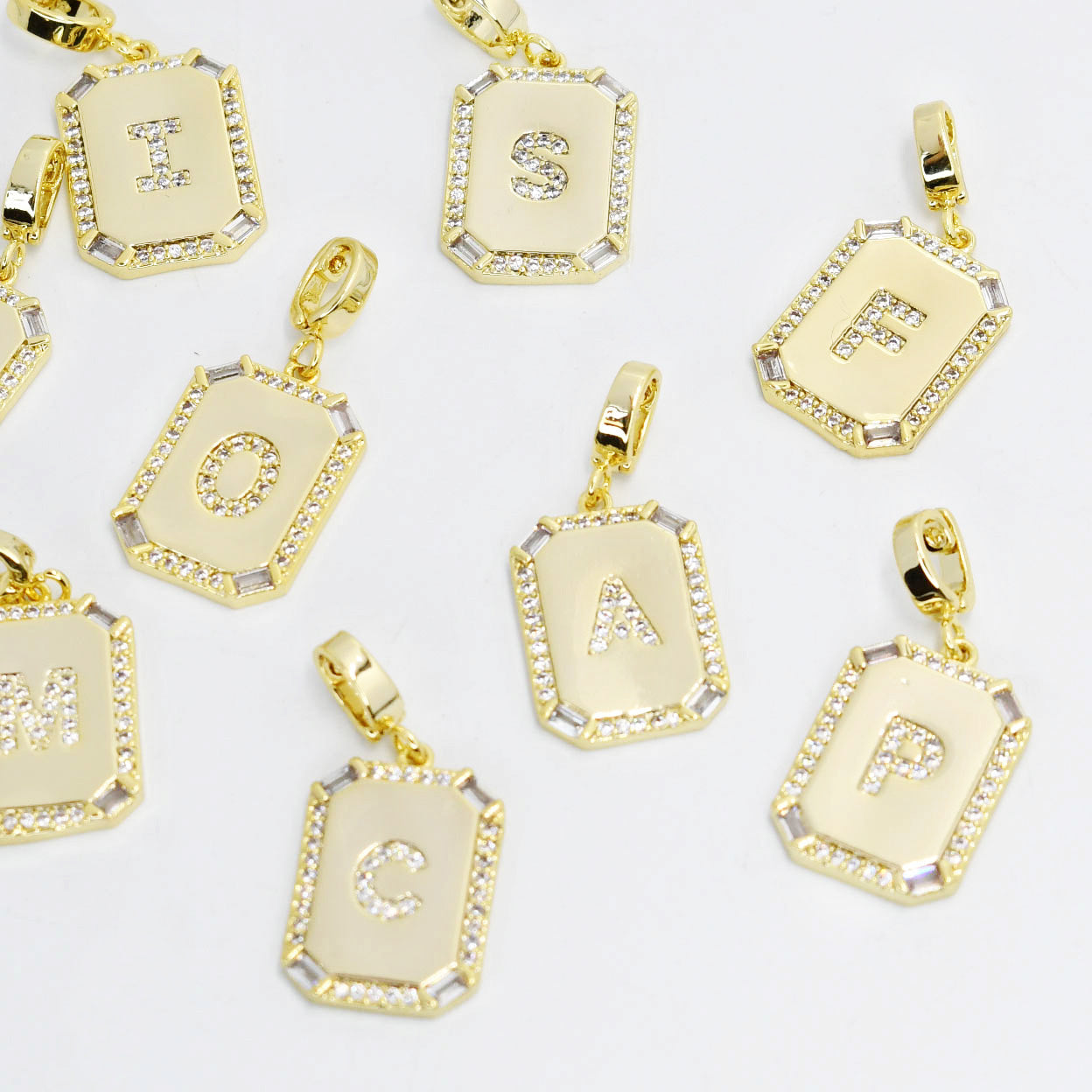 Gold Square Initials Charm - Charming Charlie