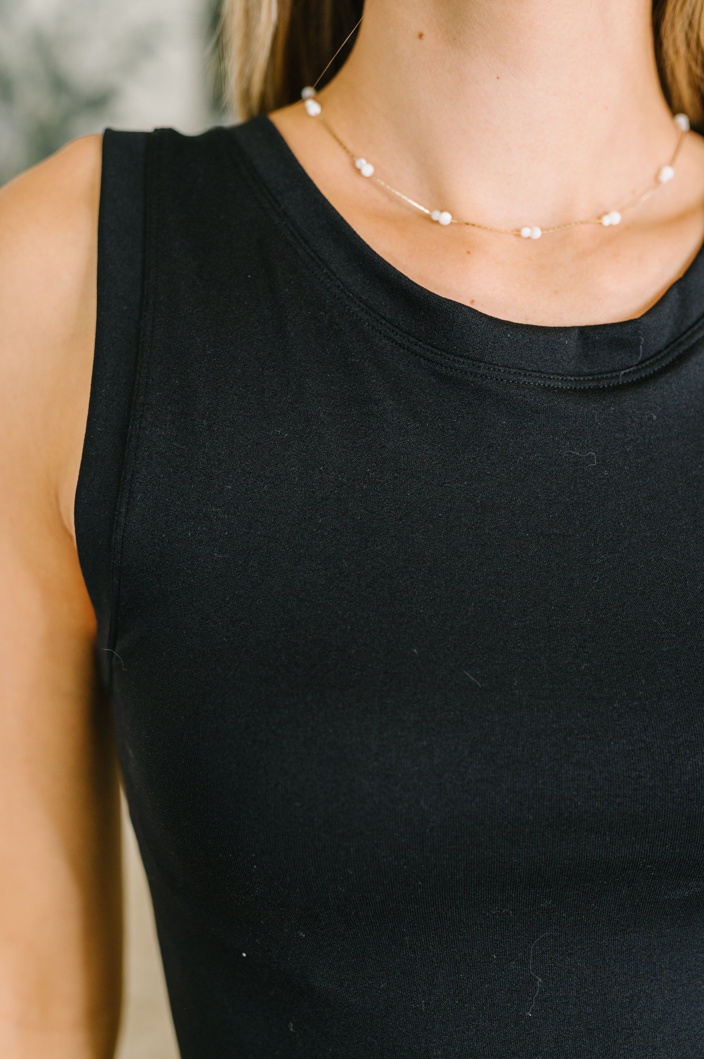Start of Everything Round Neck Tank in Black - Charming Charlie