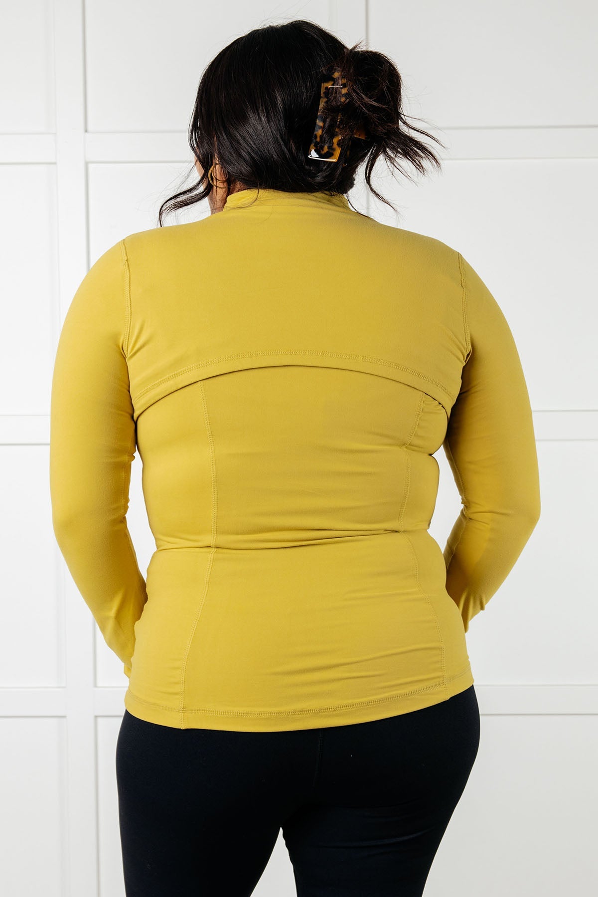 Staying Swift Activewear Jacket in Yellow Pear - Charming Charlie