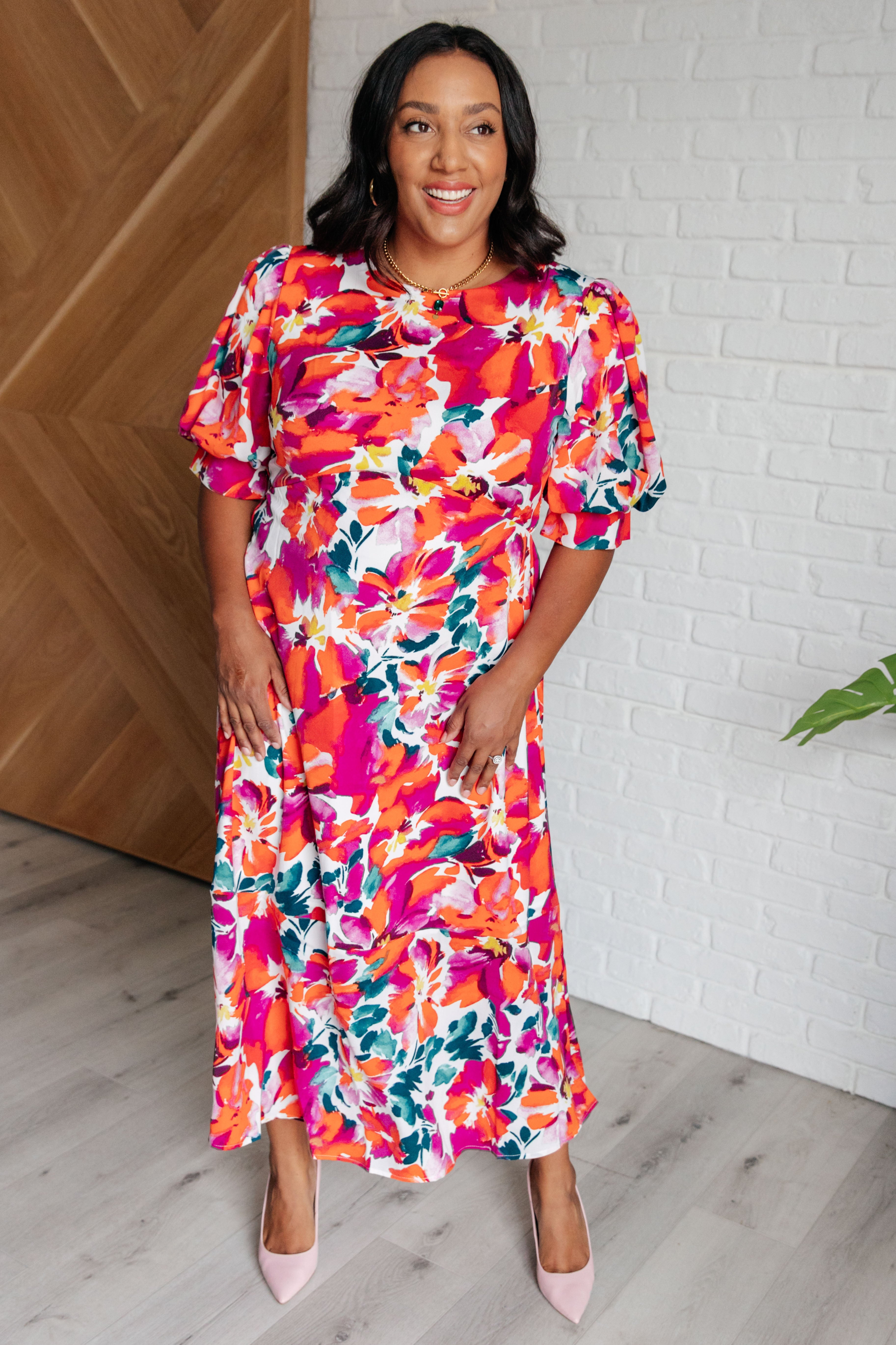 Stroll in the Park Floral Dress - Charming Charlie