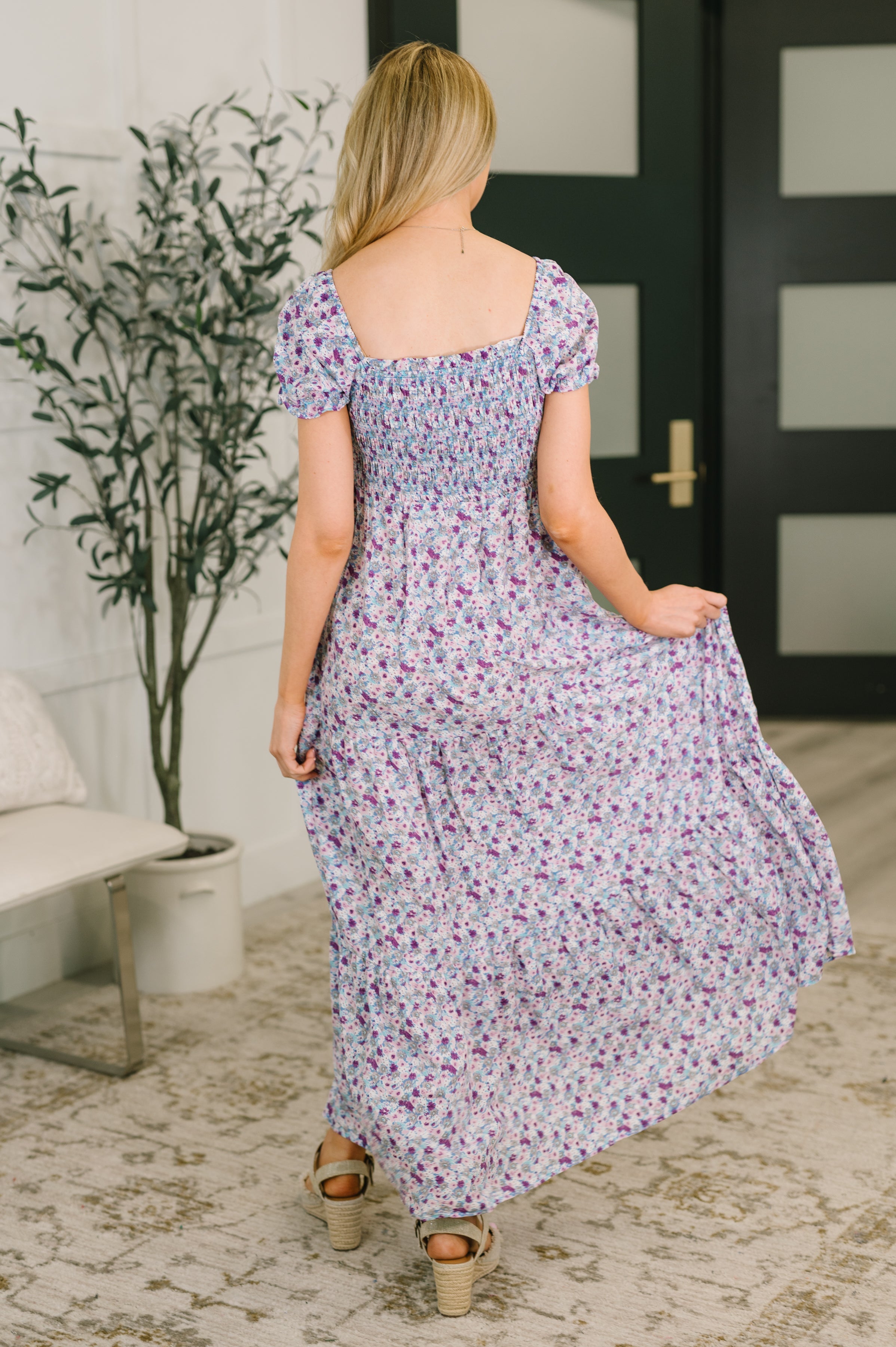 Sugar Talking Tiered Dress in Floral Print - Charming Charlie