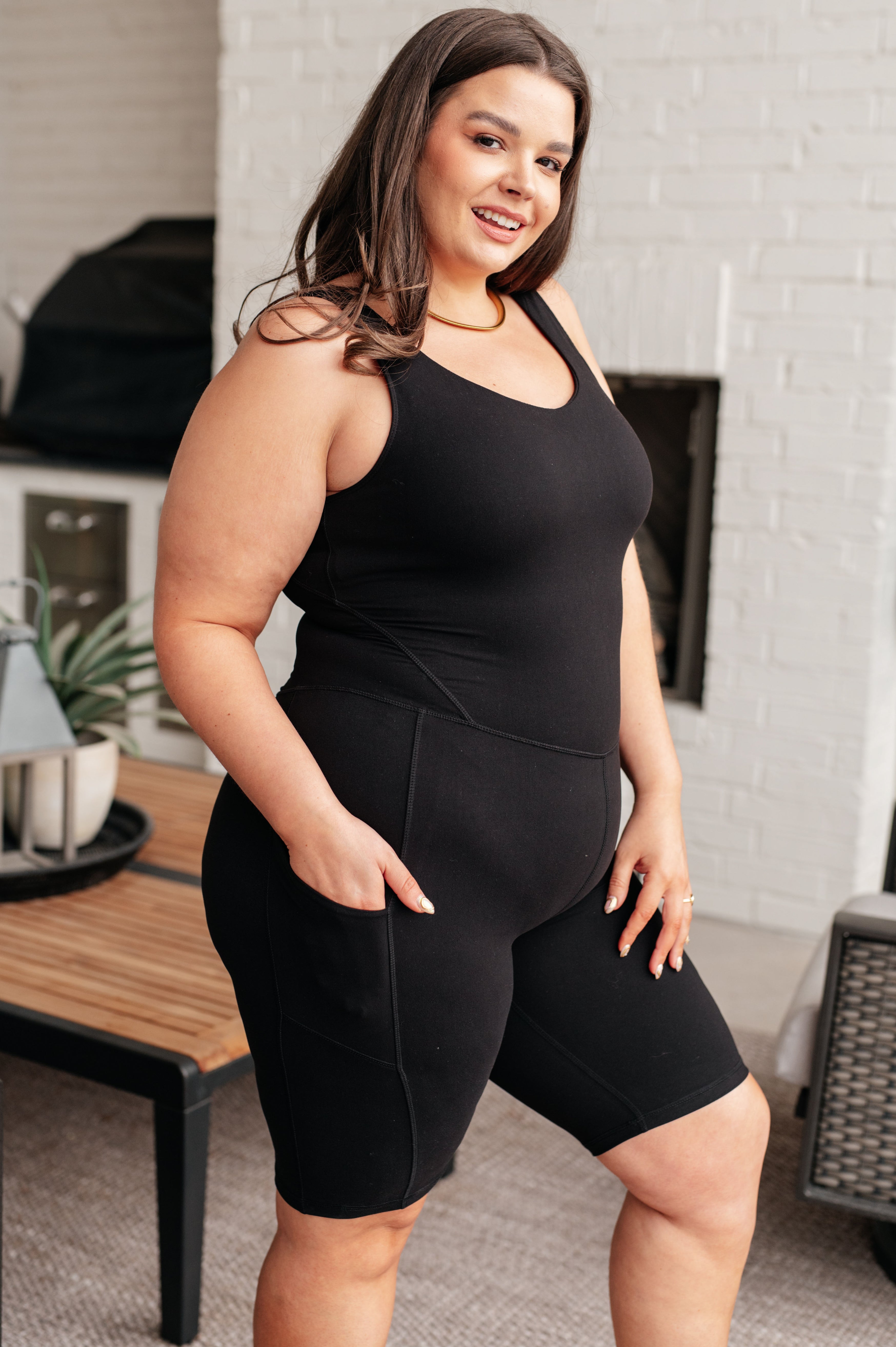 Sun Salutations Body Suit in Black - Charming Charlie