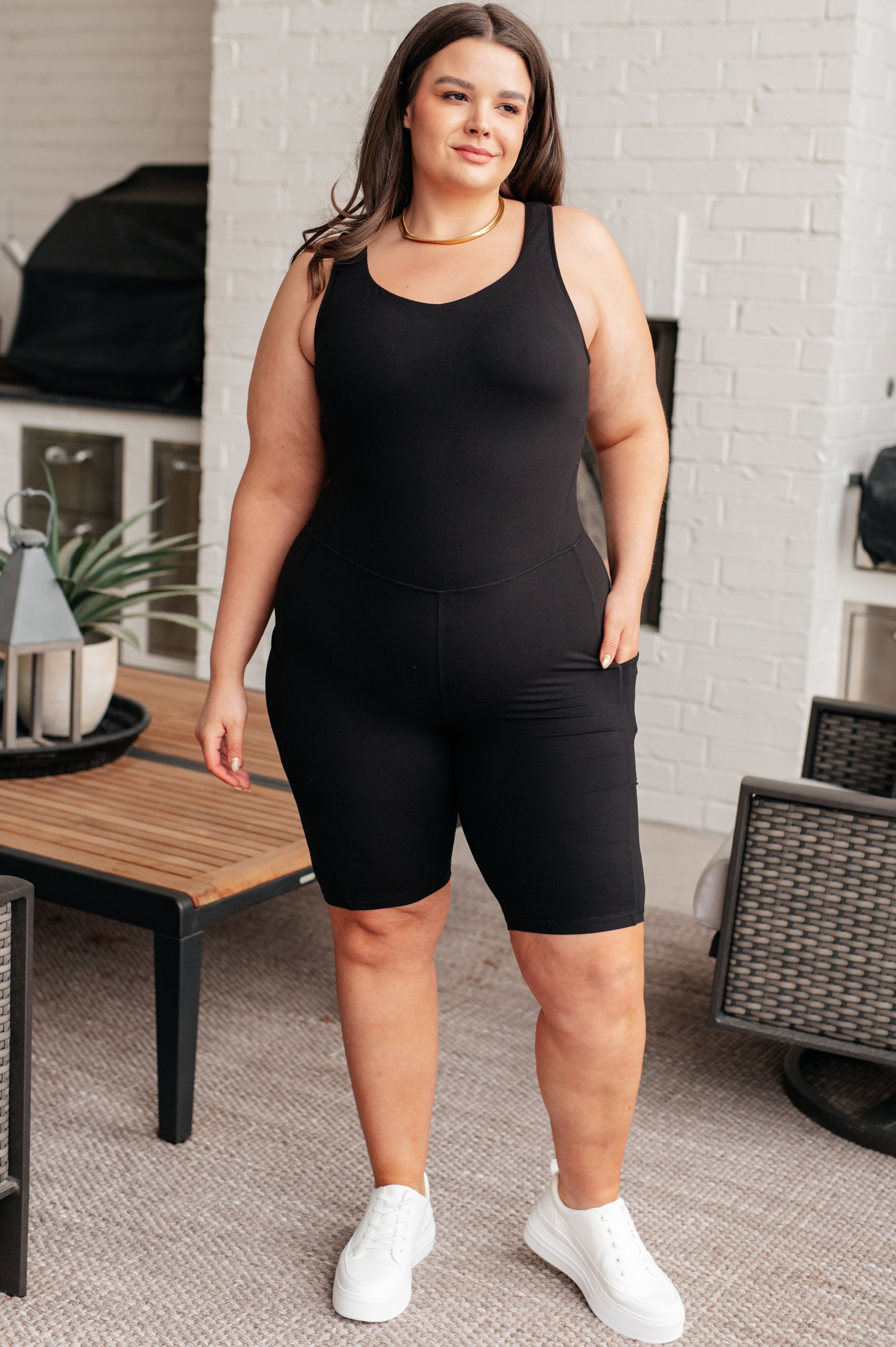 Sun Salutations Body Suit in Black - Charming Charlie