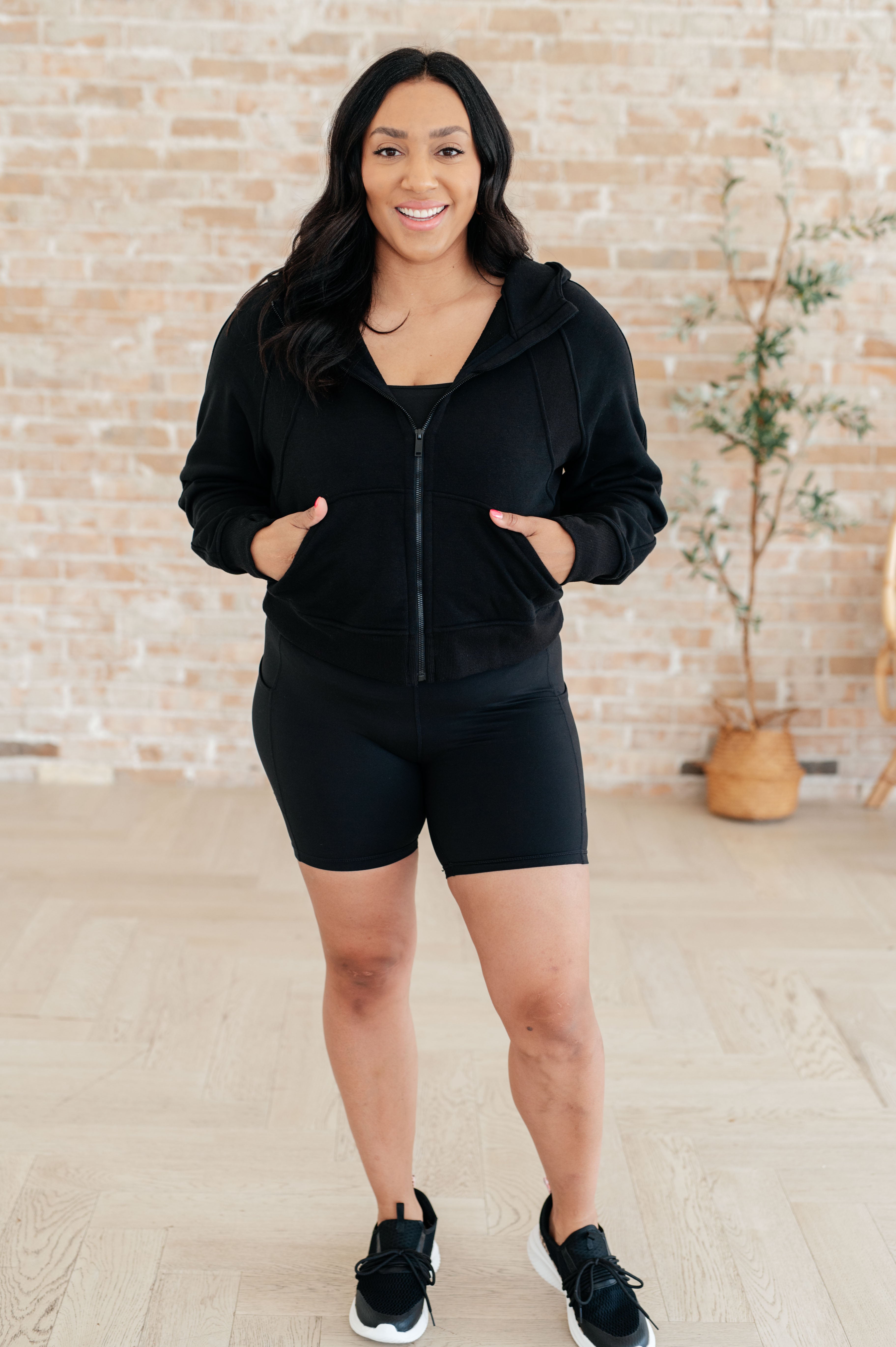 Getting Active Biker Shorts in Black - Charming Charlie
