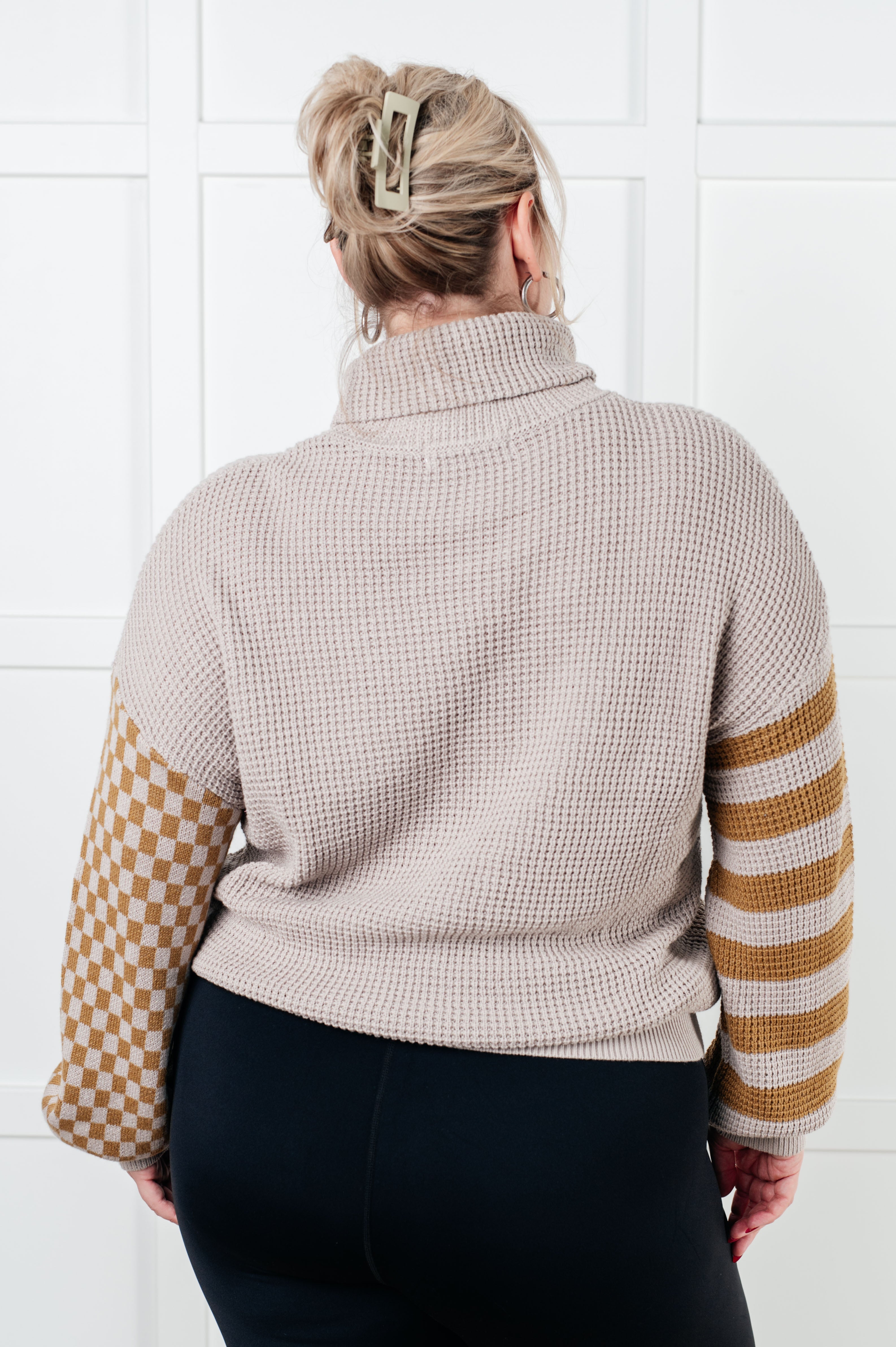 Super Seasonal Patchwork Waffle Knit Sweater - Charming Charlie