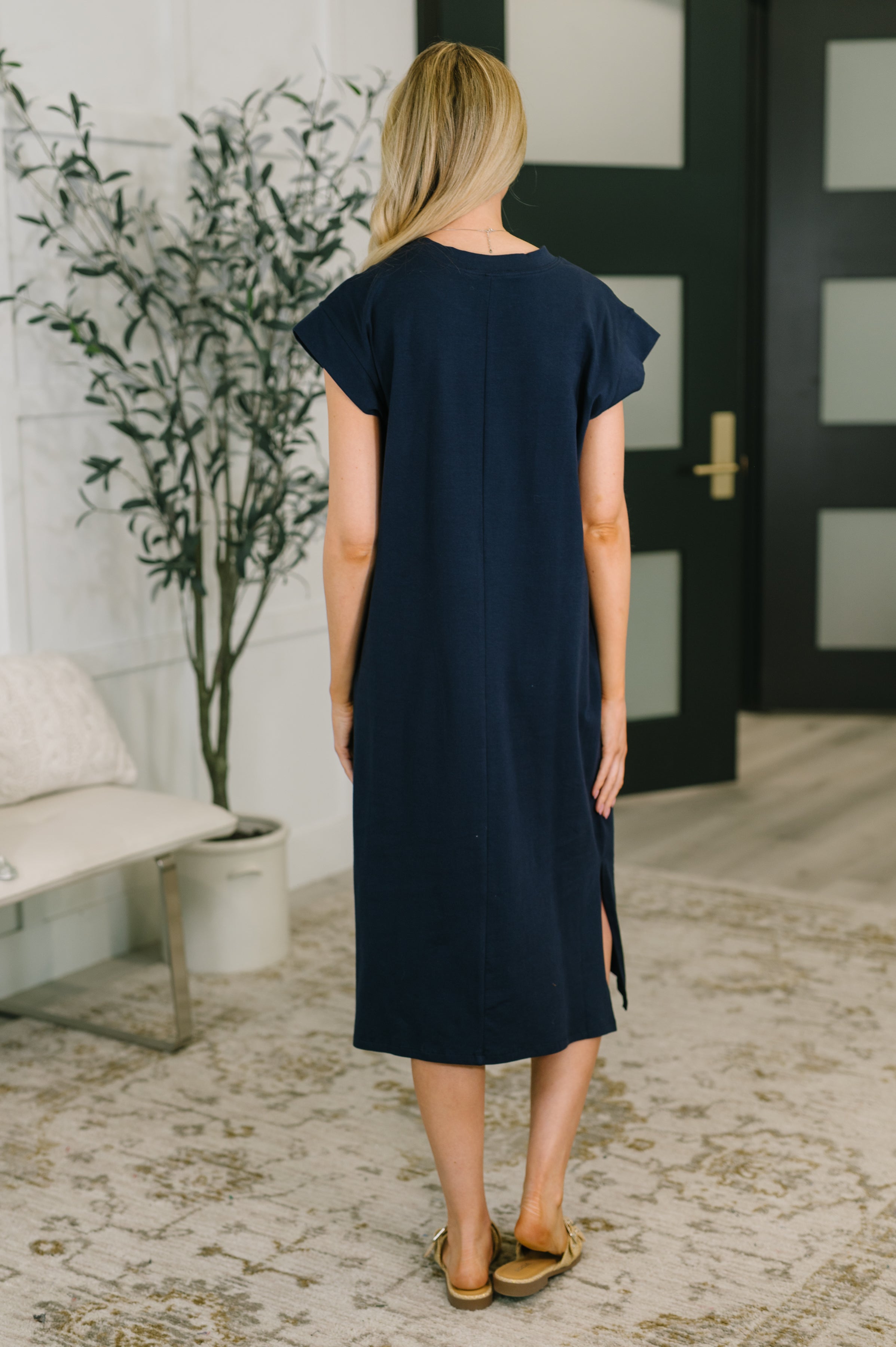 Sweet Like That Casual Dress in Navy - Charming Charlie