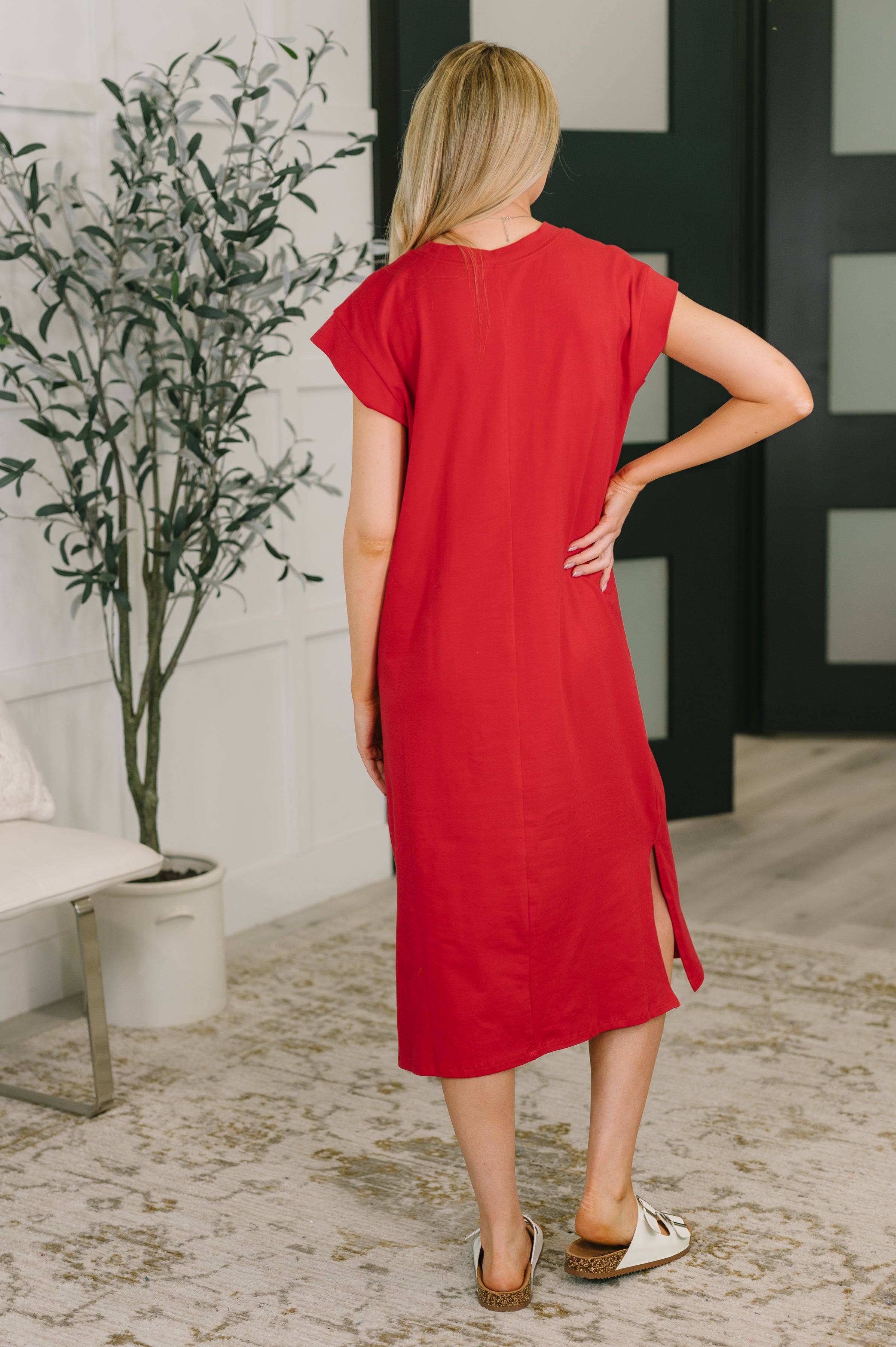Sweet Like That Casual Dress in Ruby - Charming Charlie