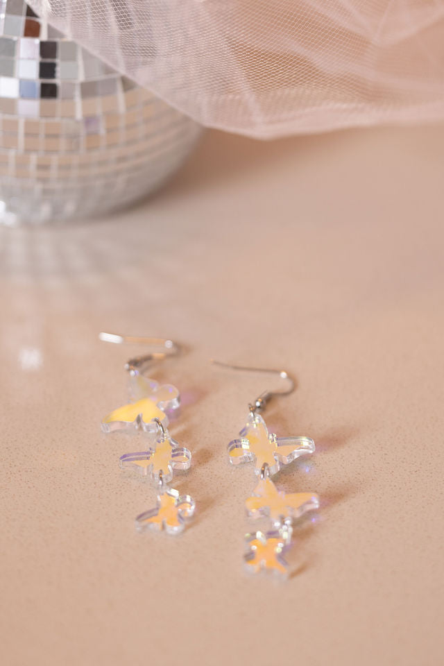 Iridescent Butterfly Triple Acrylics - Charming Charlie
